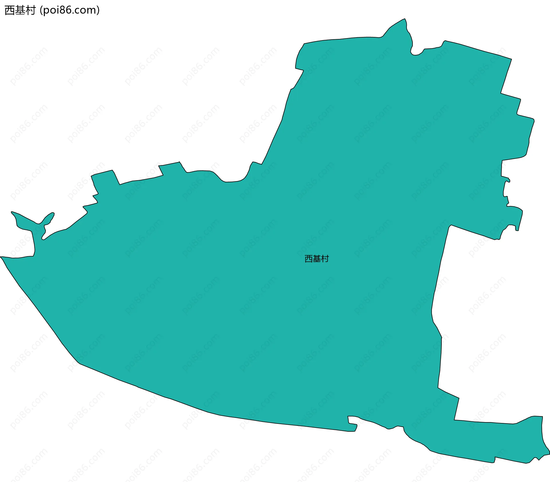 西基村边界地图
