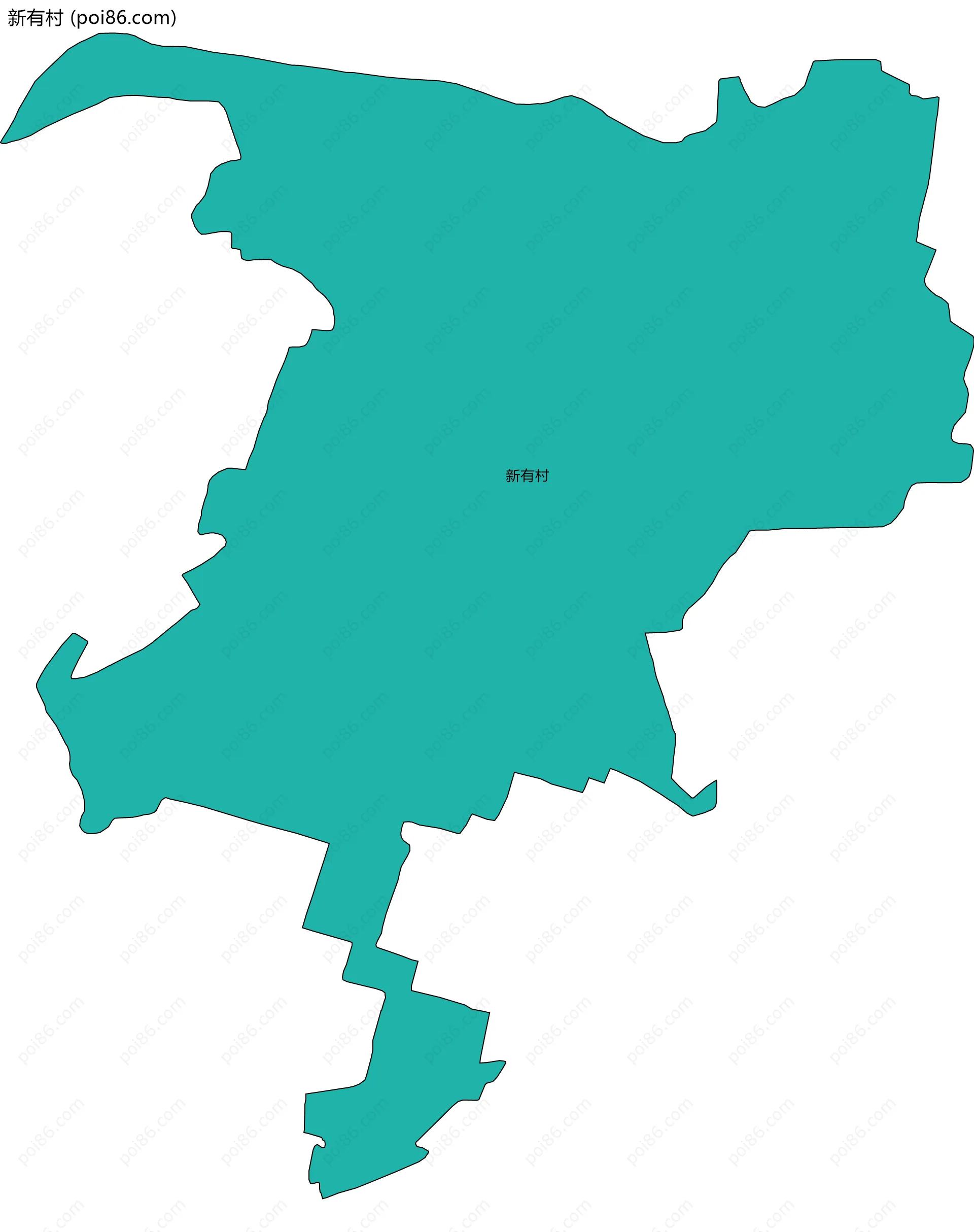 新有村边界地图