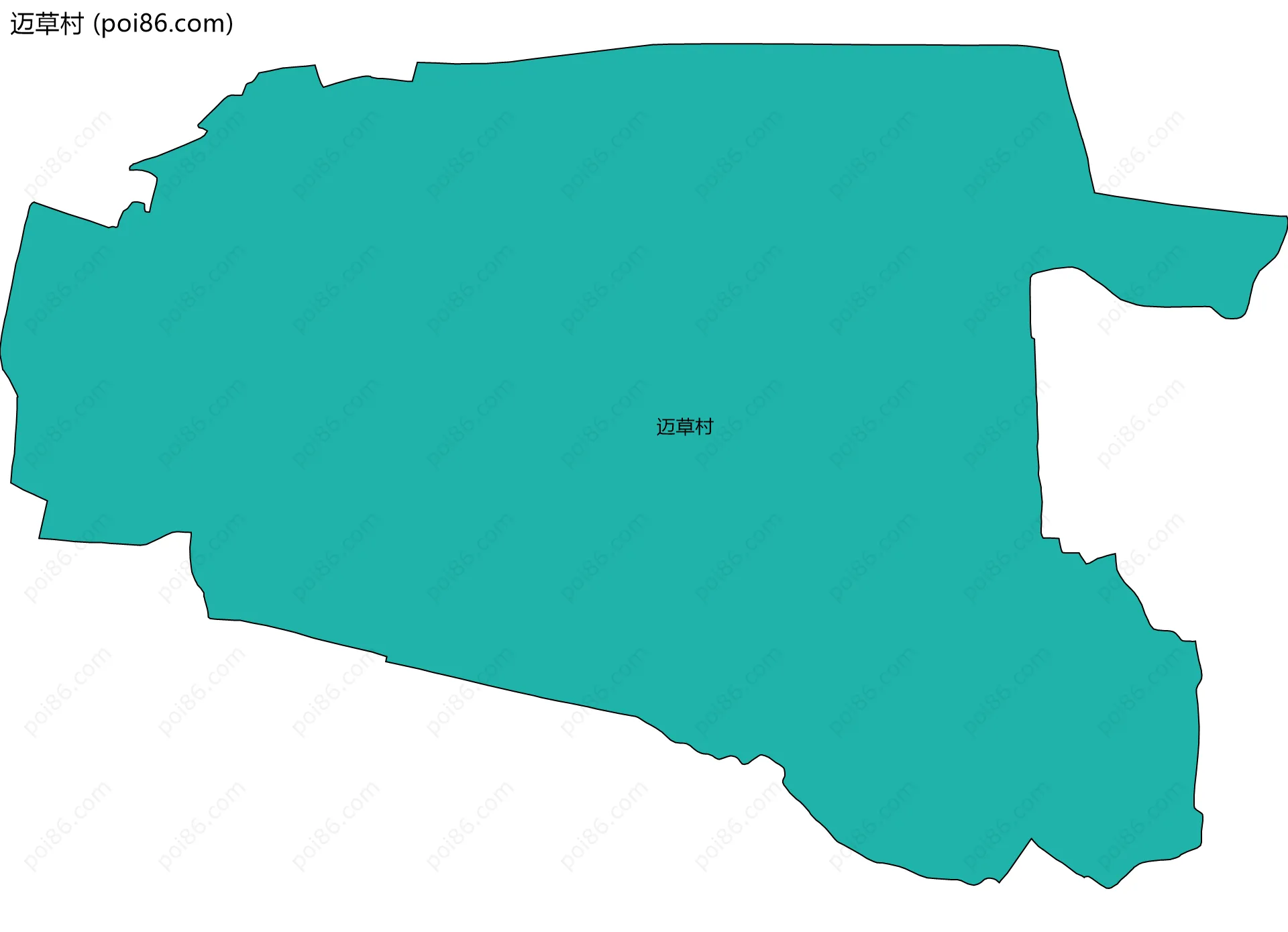 迈草村边界地图