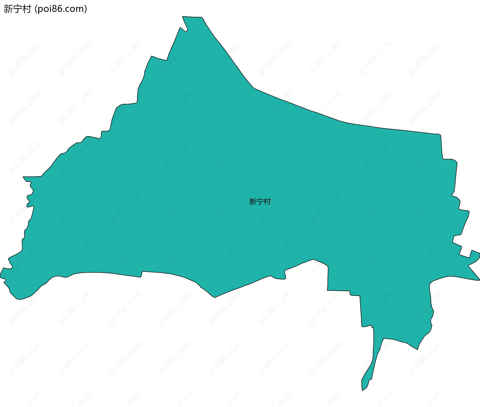 新宁村边界地图