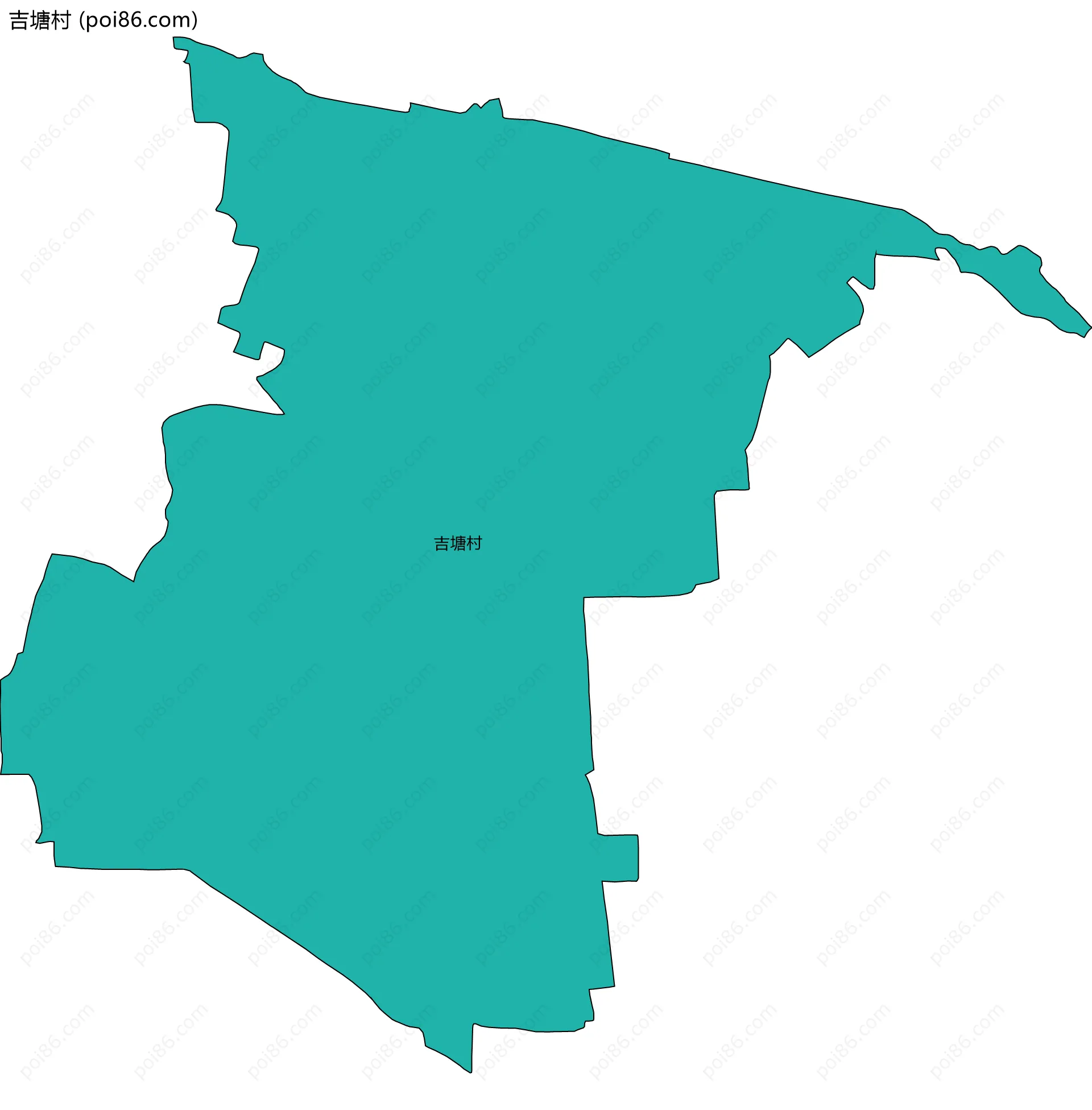 吉塘村边界地图