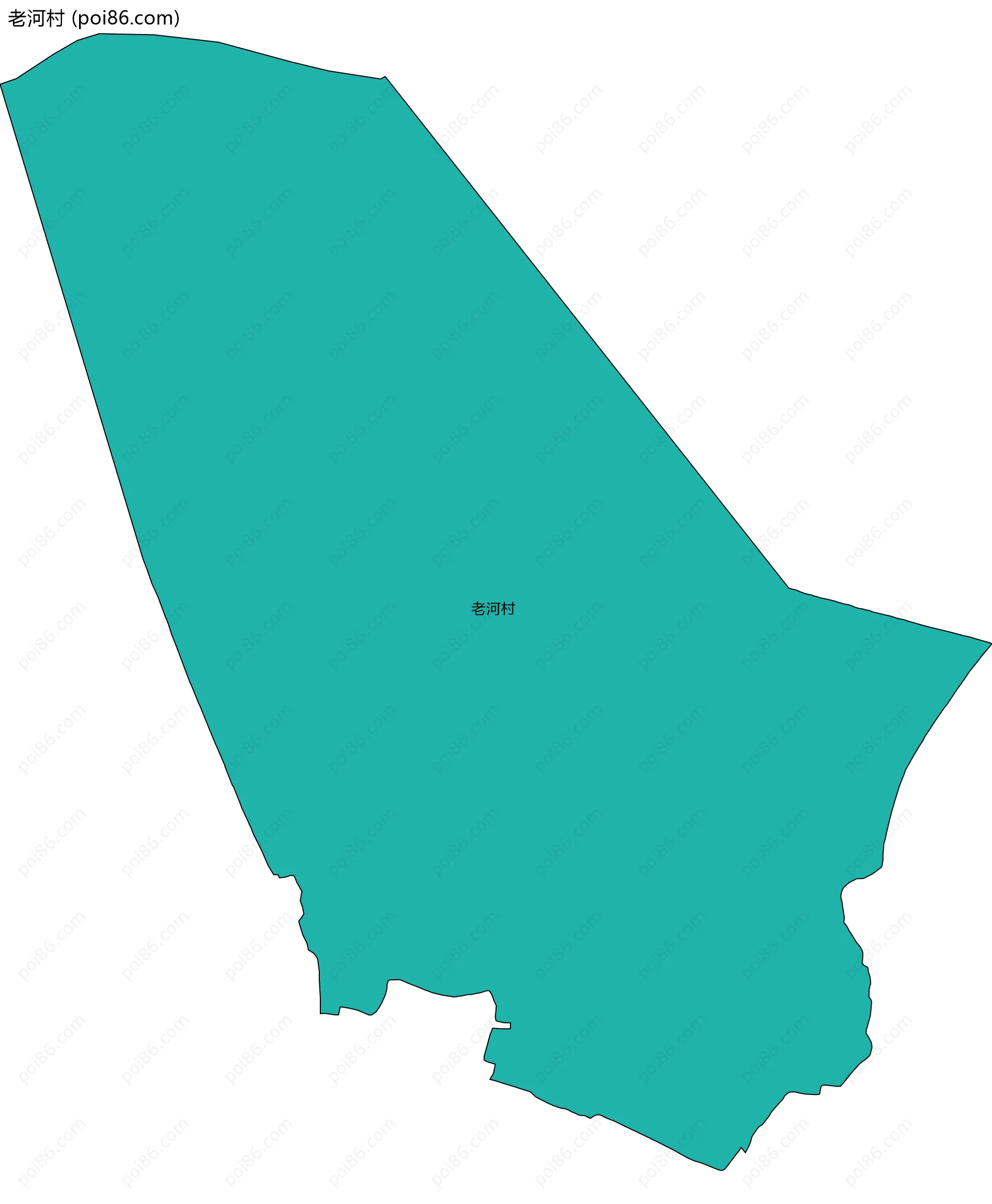 老河村边界地图