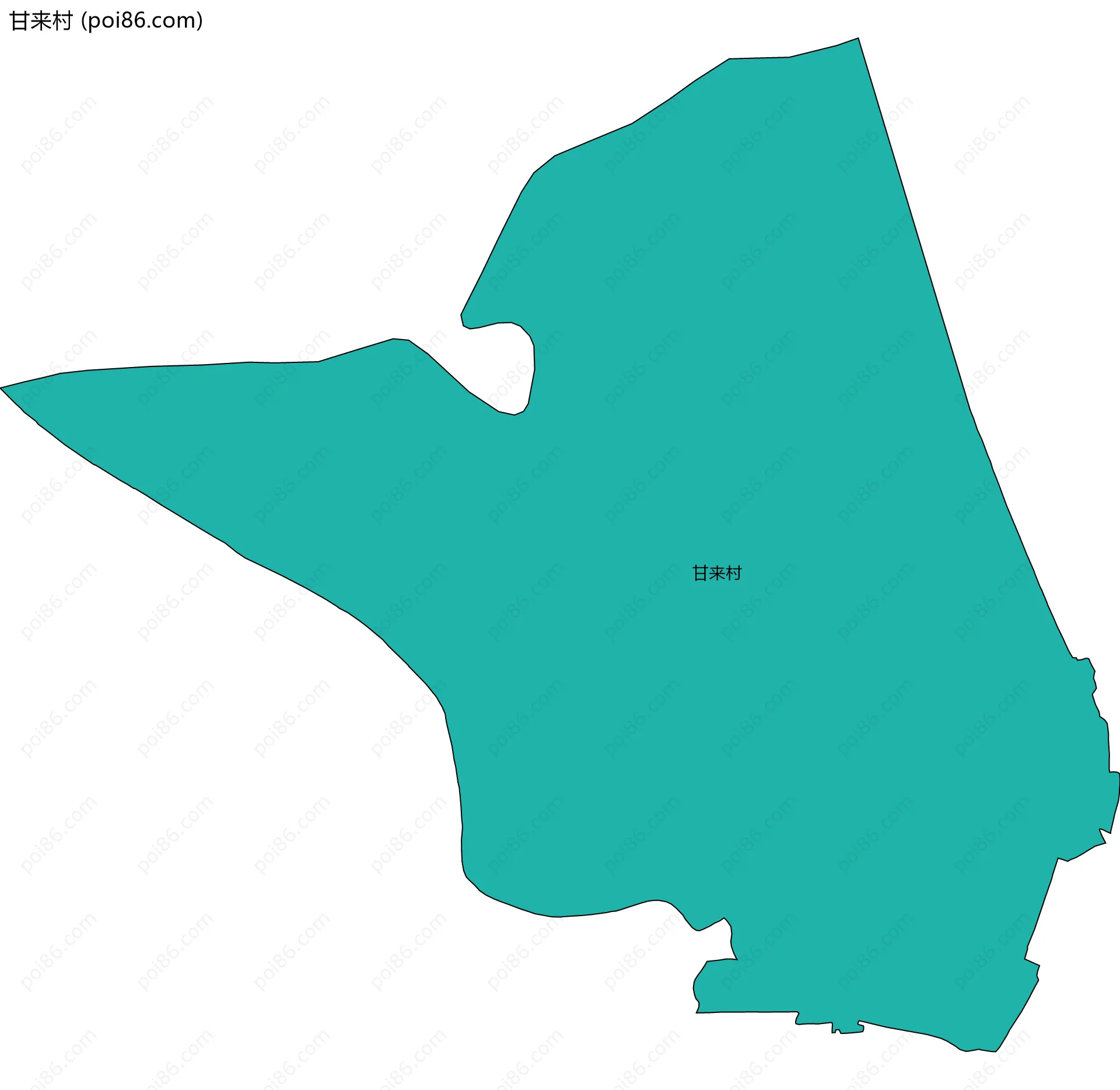 甘来村边界地图