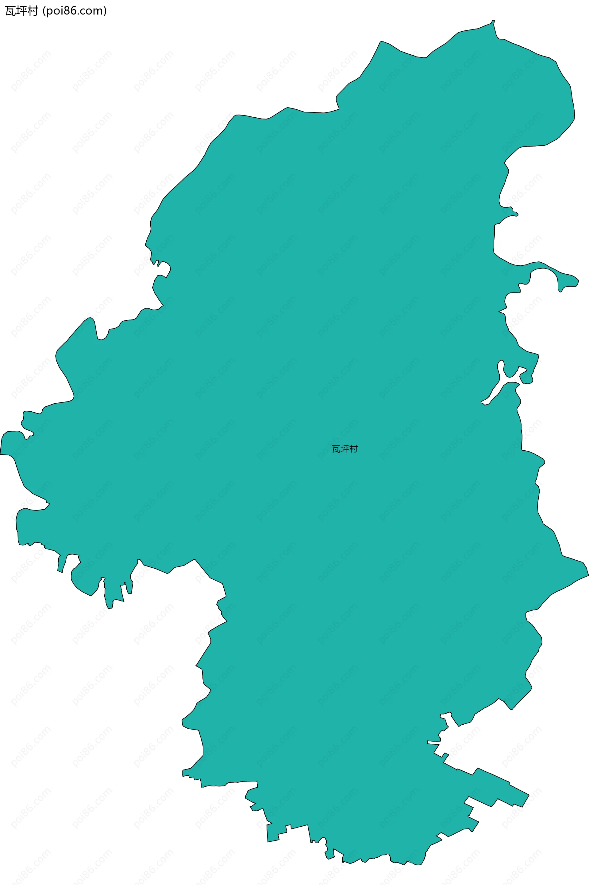 瓦坪村边界地图