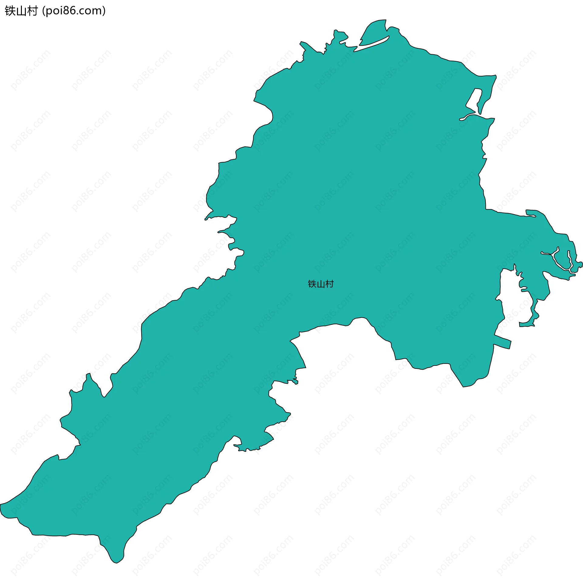 铁山村边界地图