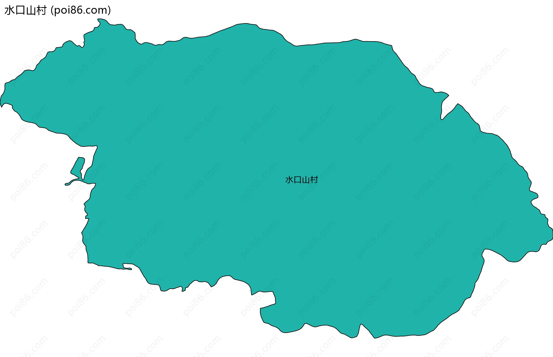 水口山村边界地图