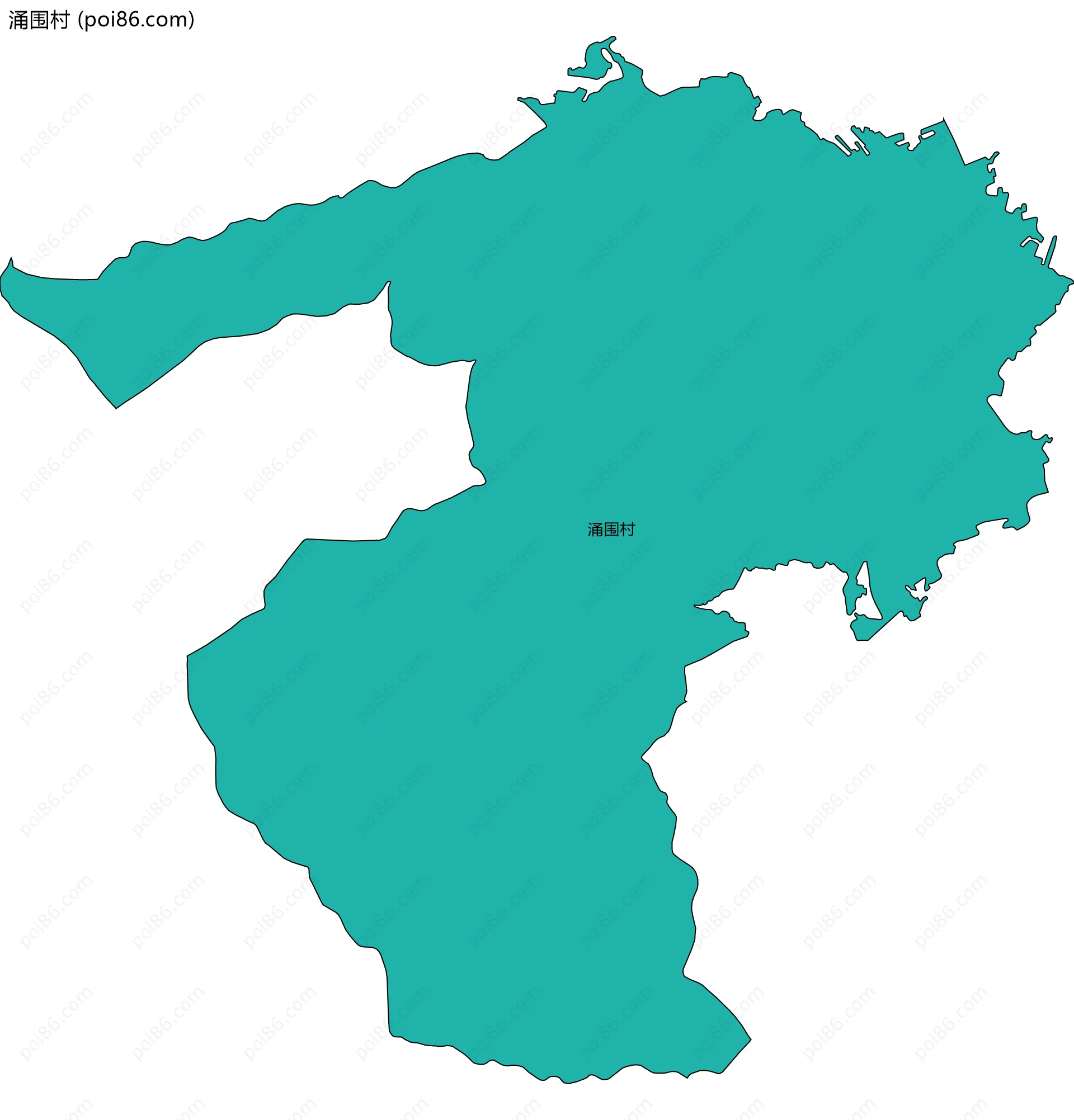 涌围村边界地图
