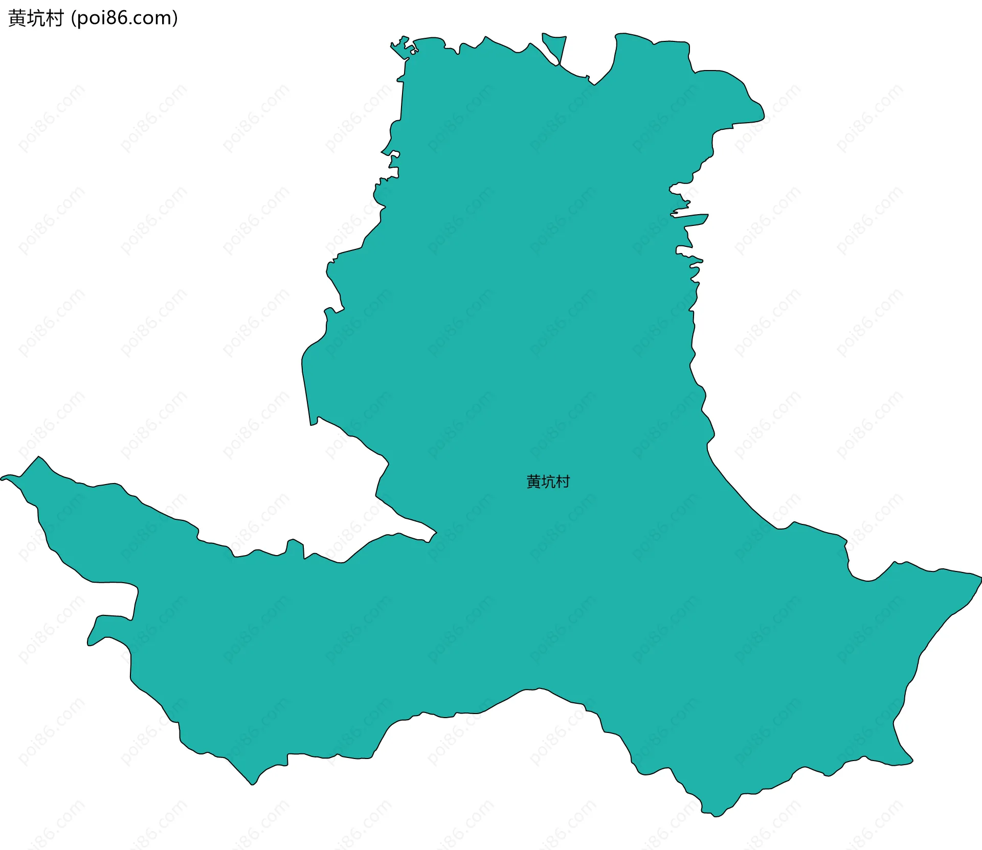 黄坑村边界地图
