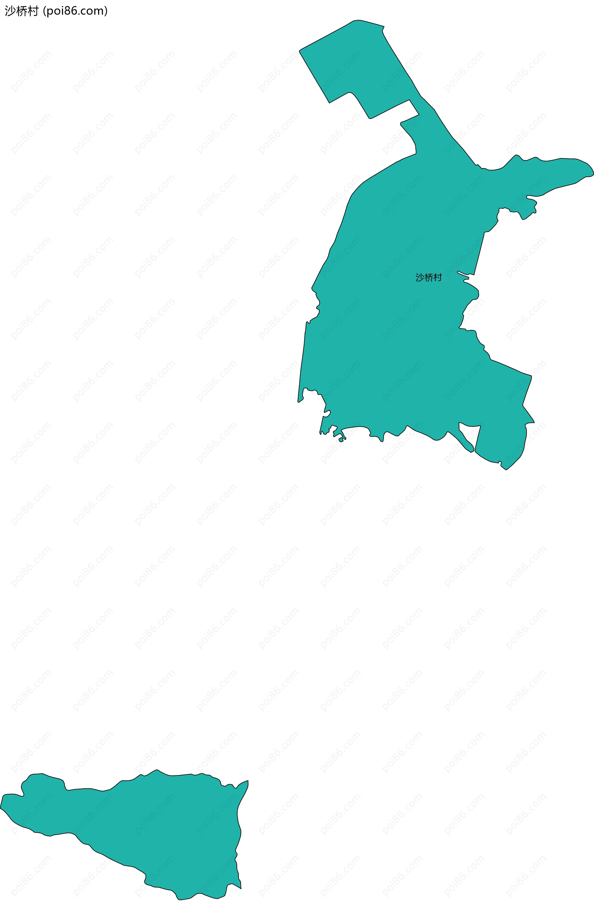 沙桥村边界地图