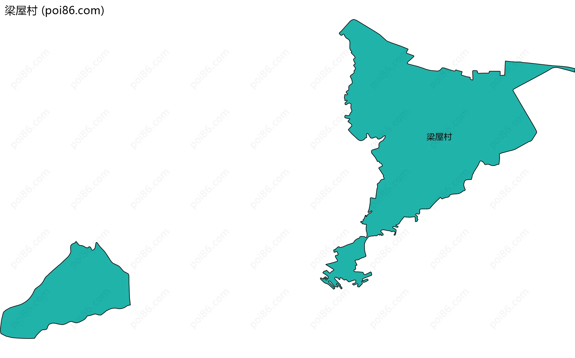 梁屋村边界地图