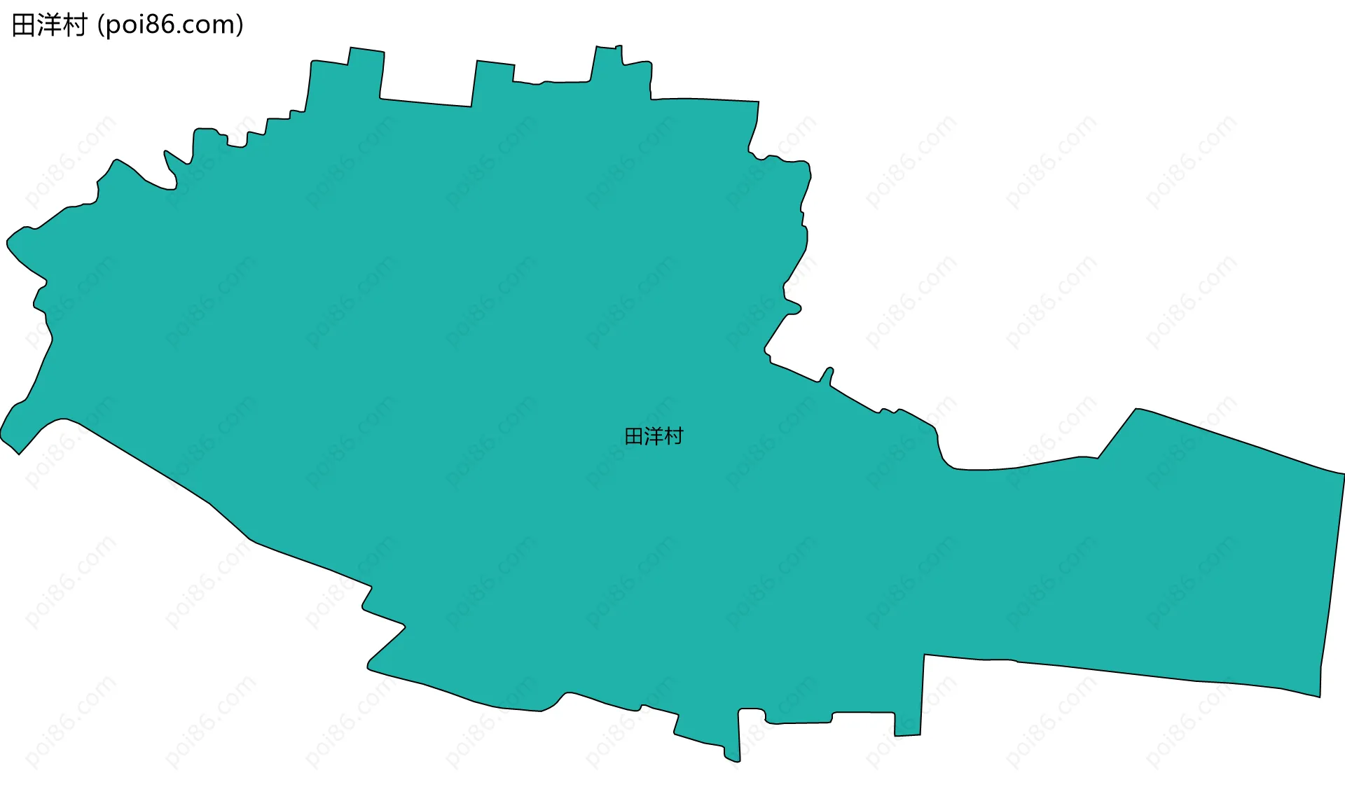 田洋村边界地图