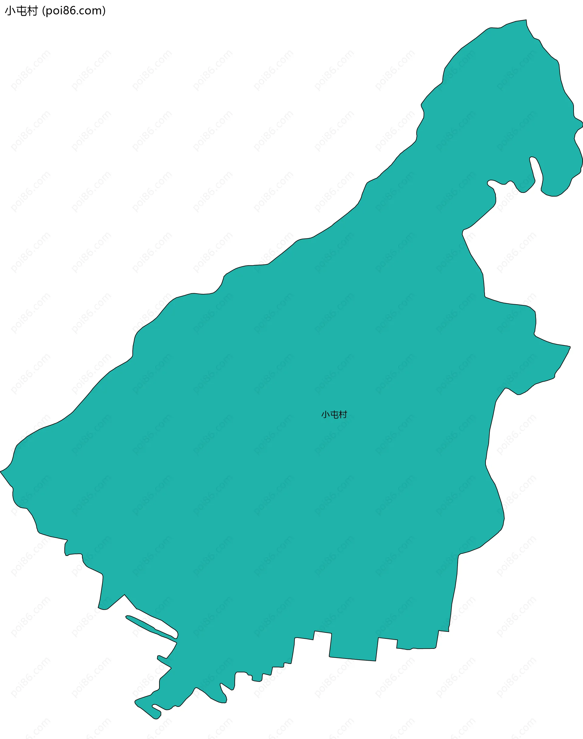 小屯村边界地图