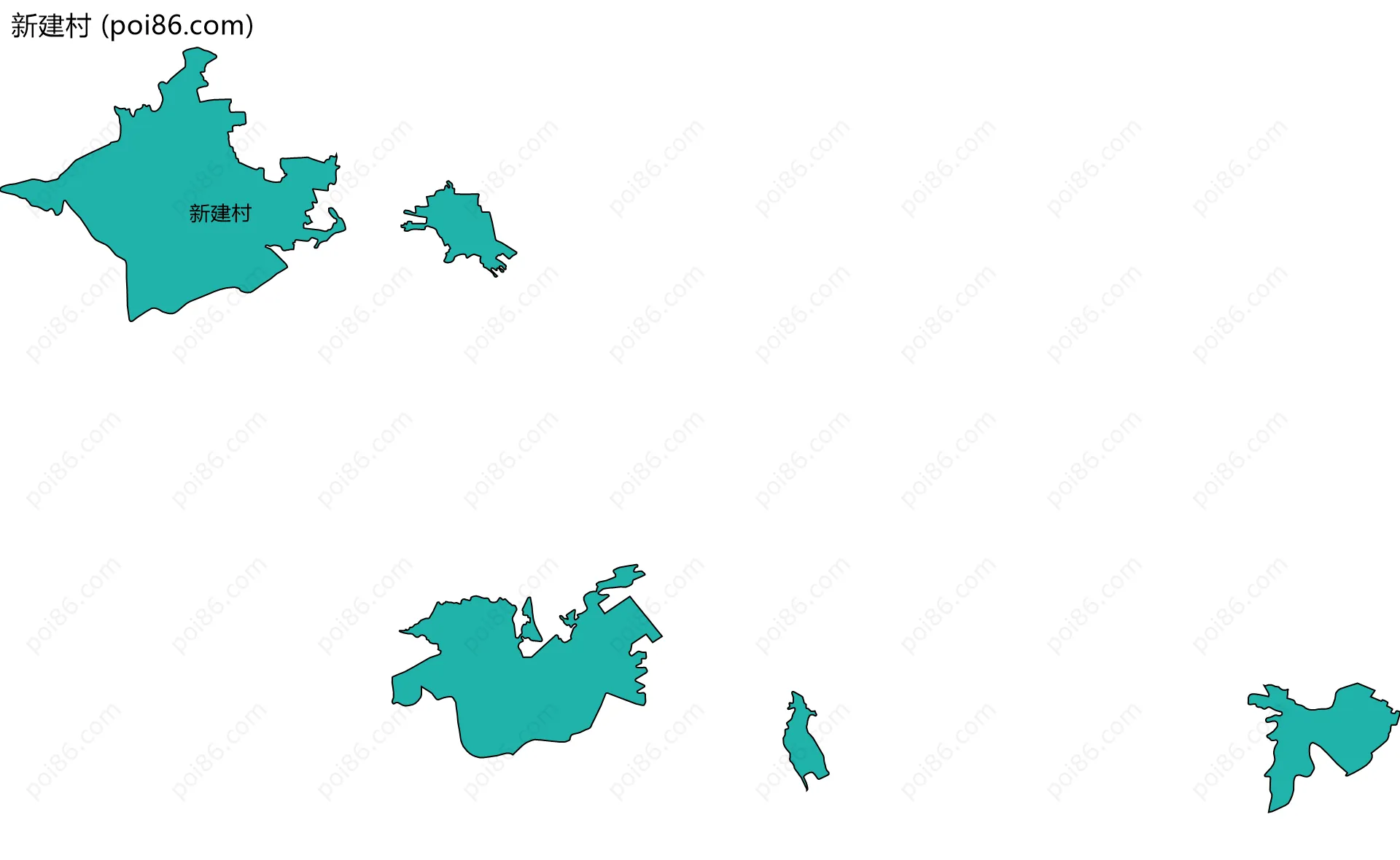 新建村边界地图