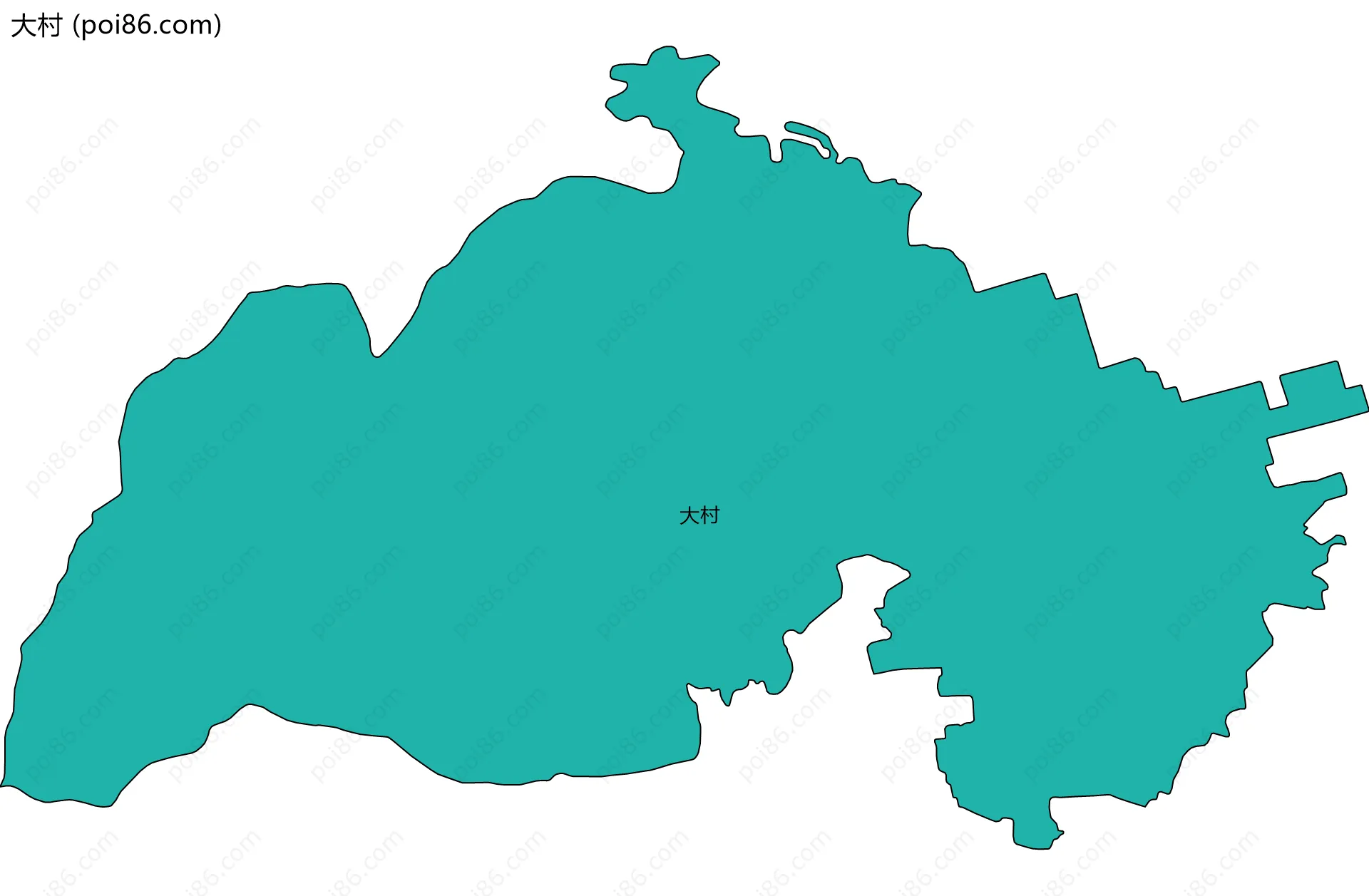 大村边界地图