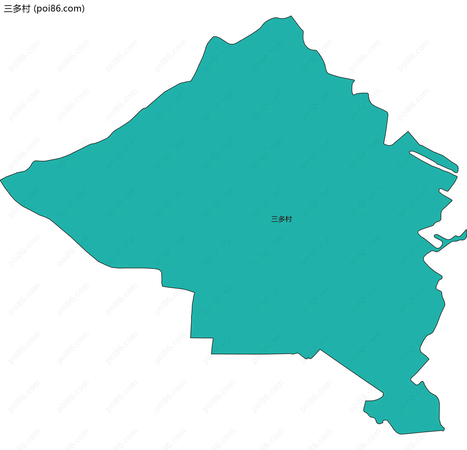 三多村边界地图