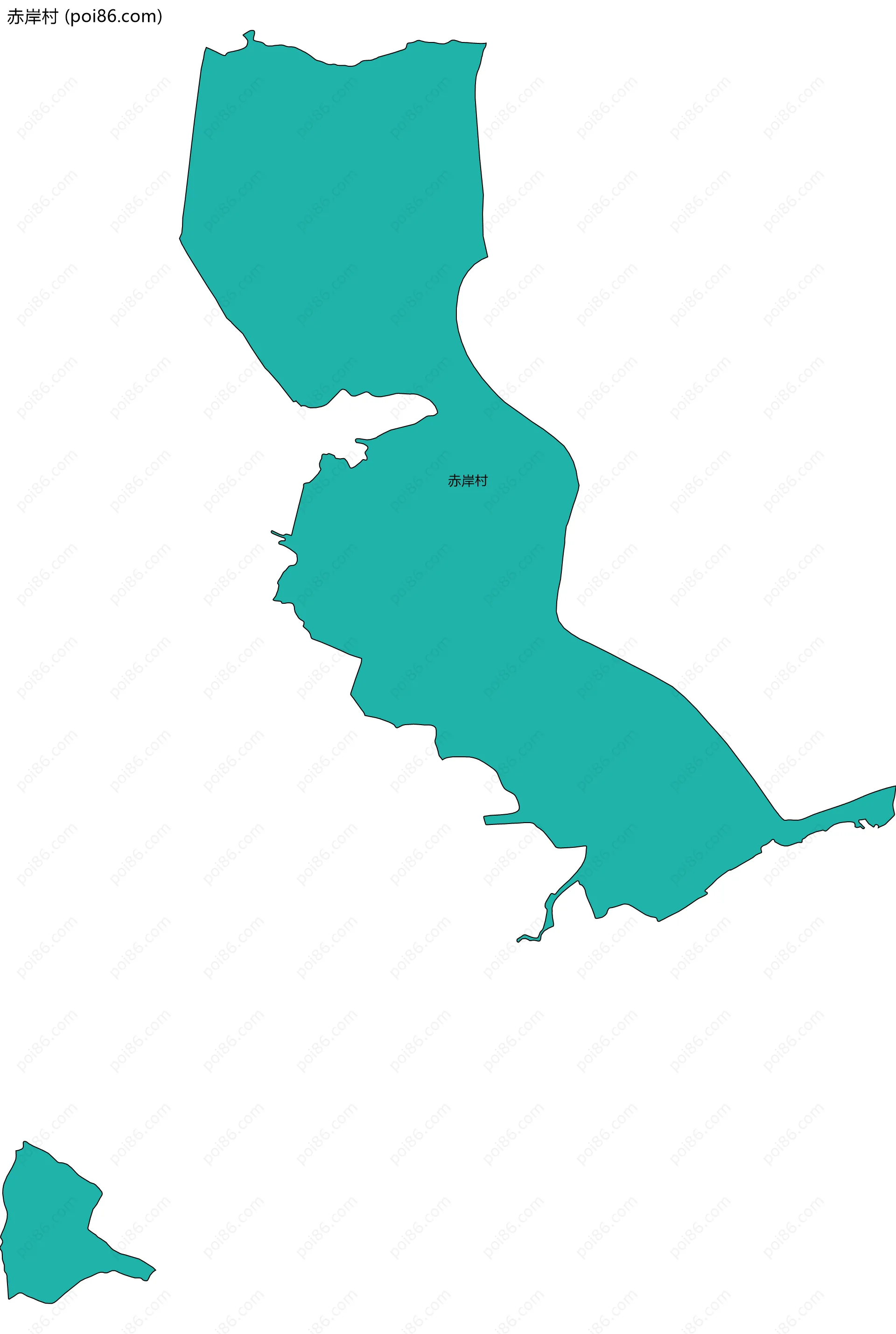 赤岸村边界地图
