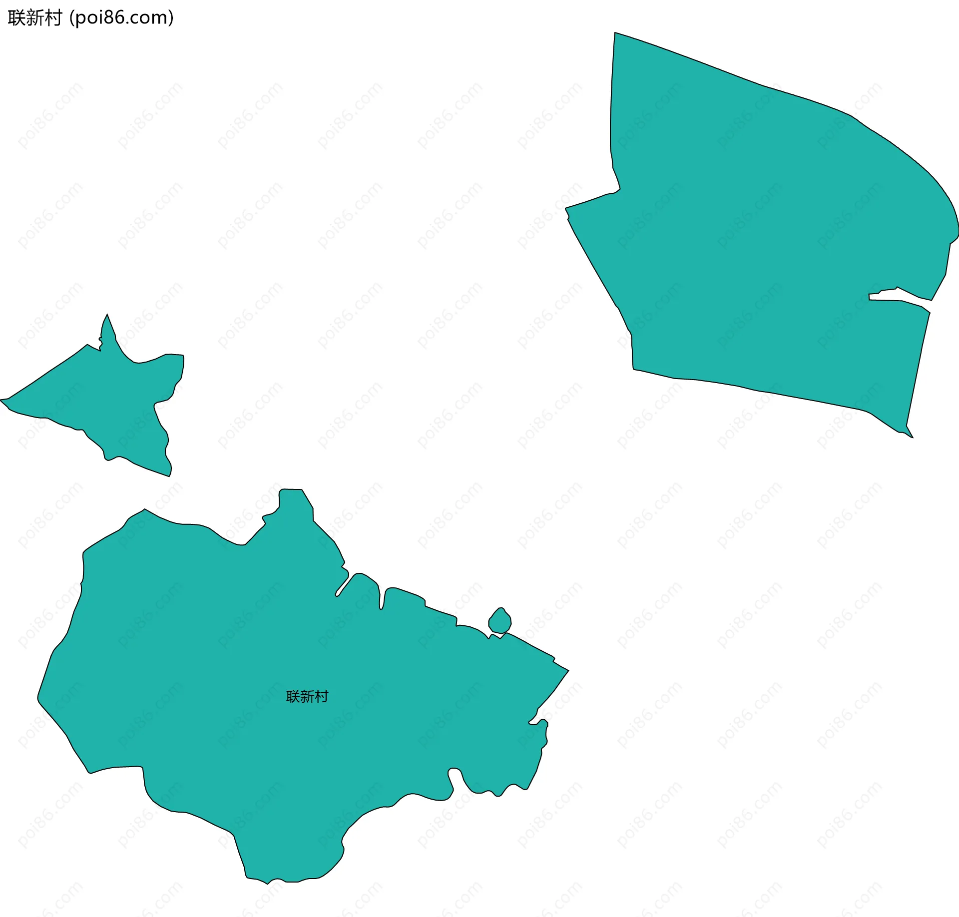 联新村边界地图