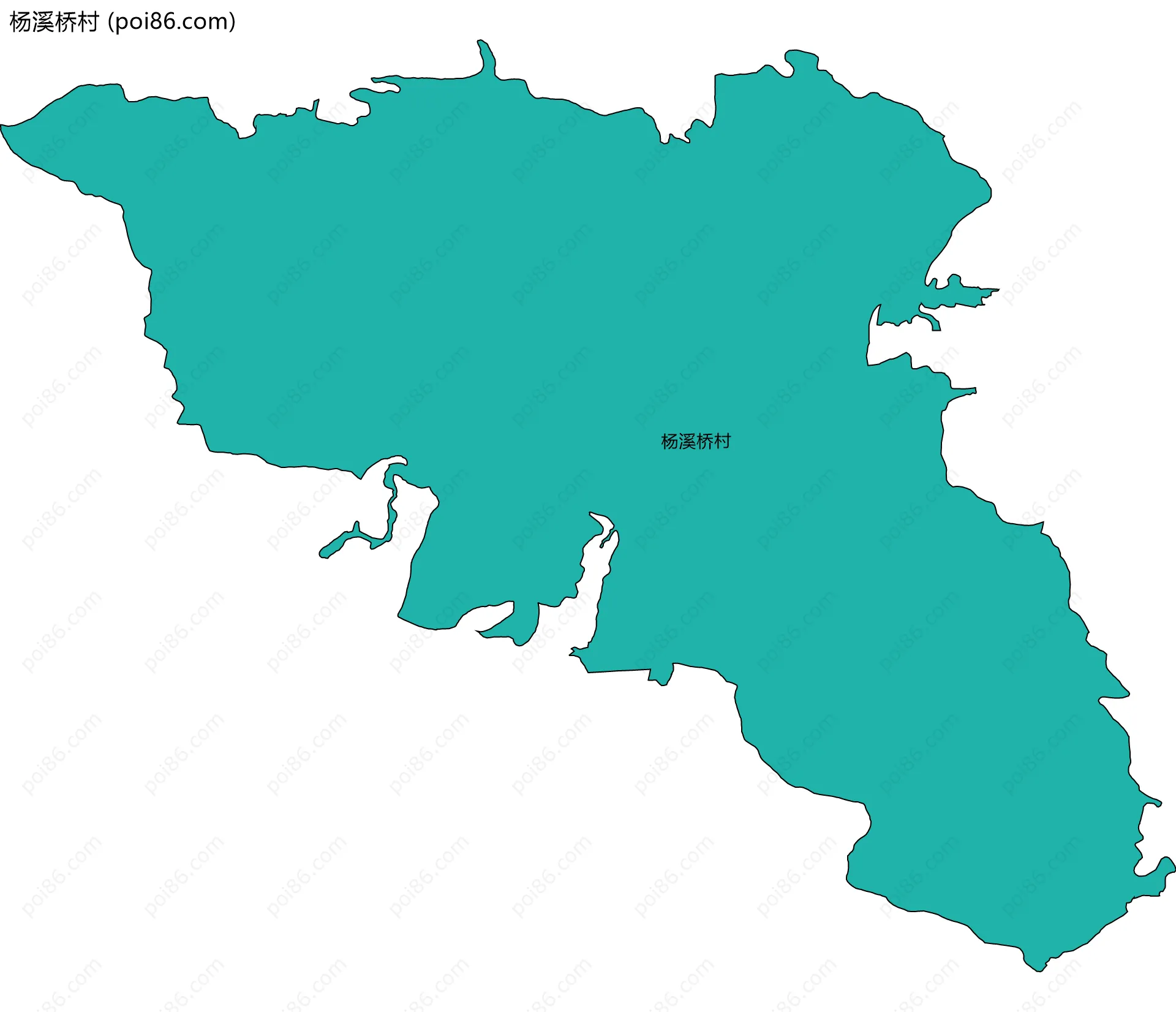 杨溪桥村边界地图