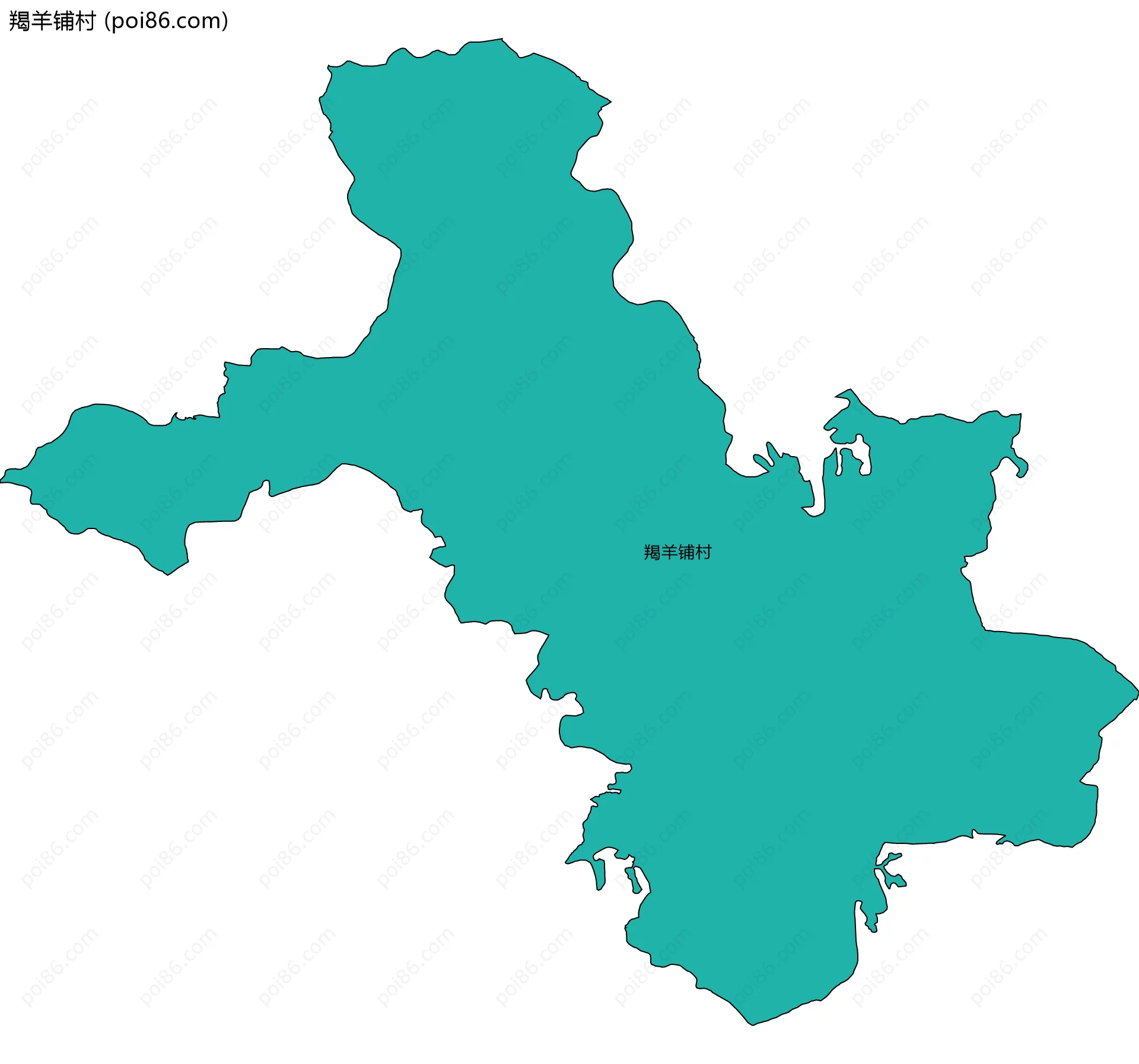 羯羊铺村边界地图