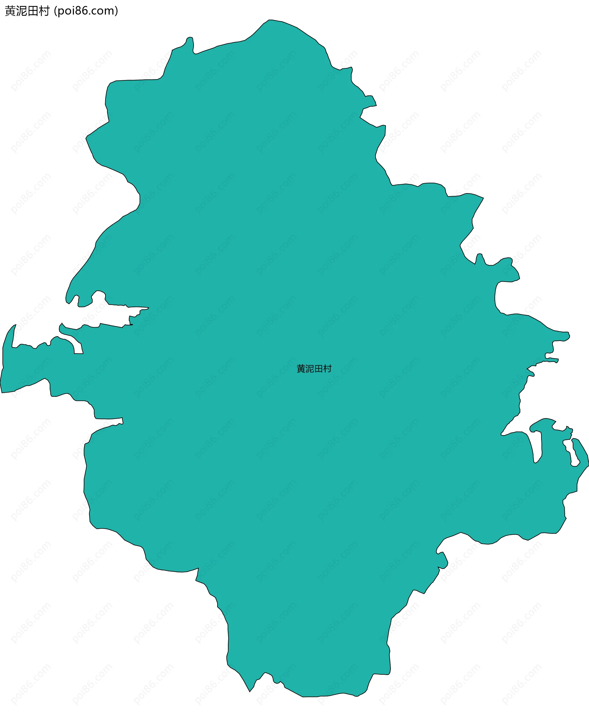 黄泥田村边界地图