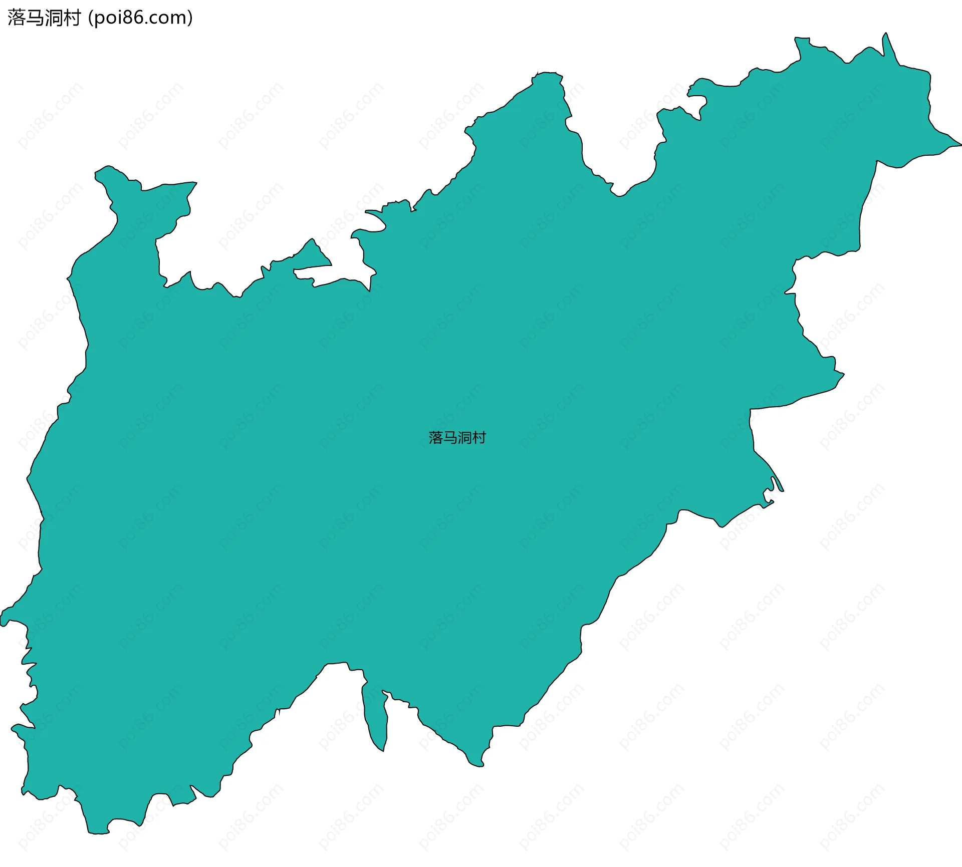 落马洞村边界地图