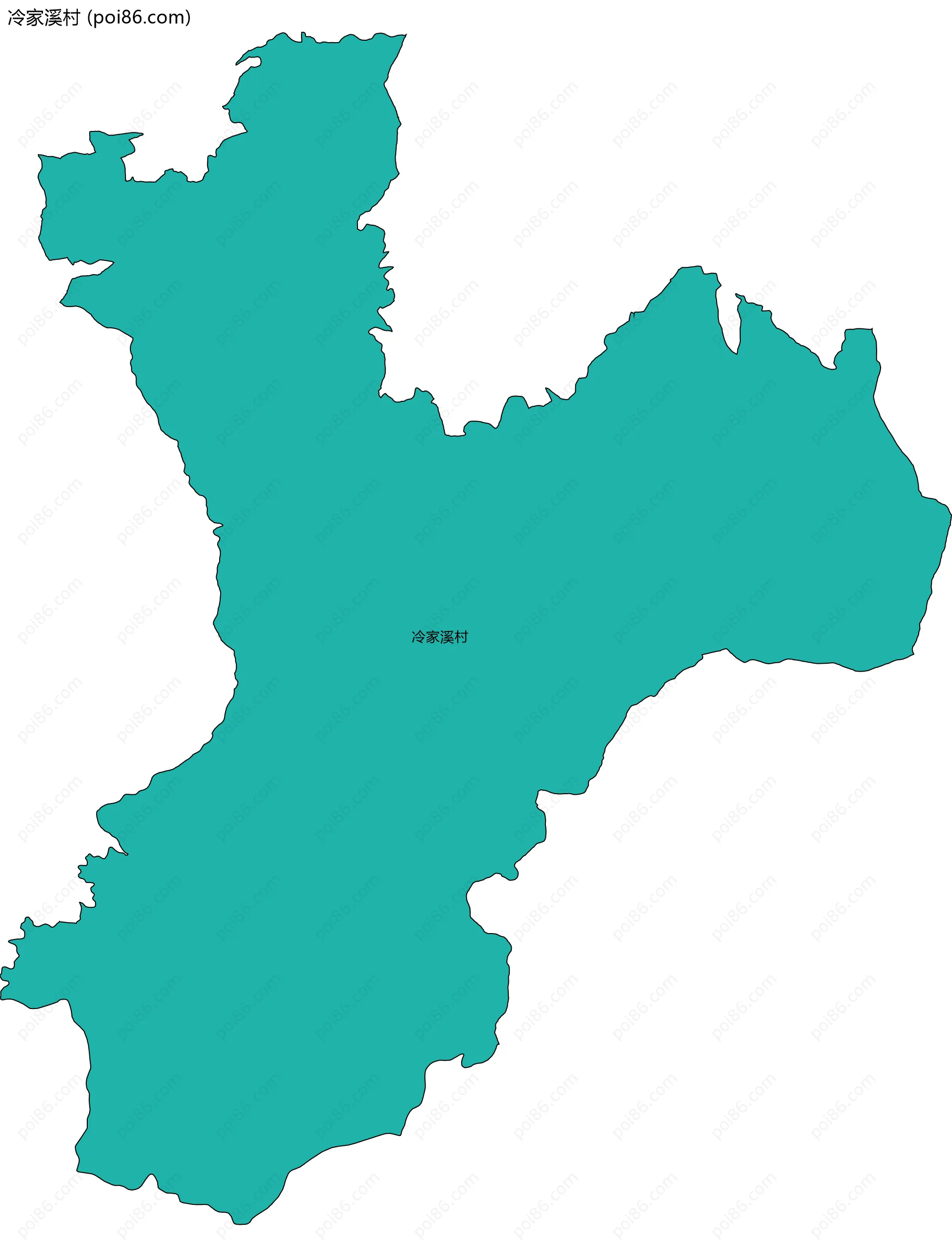 冷家溪村边界地图