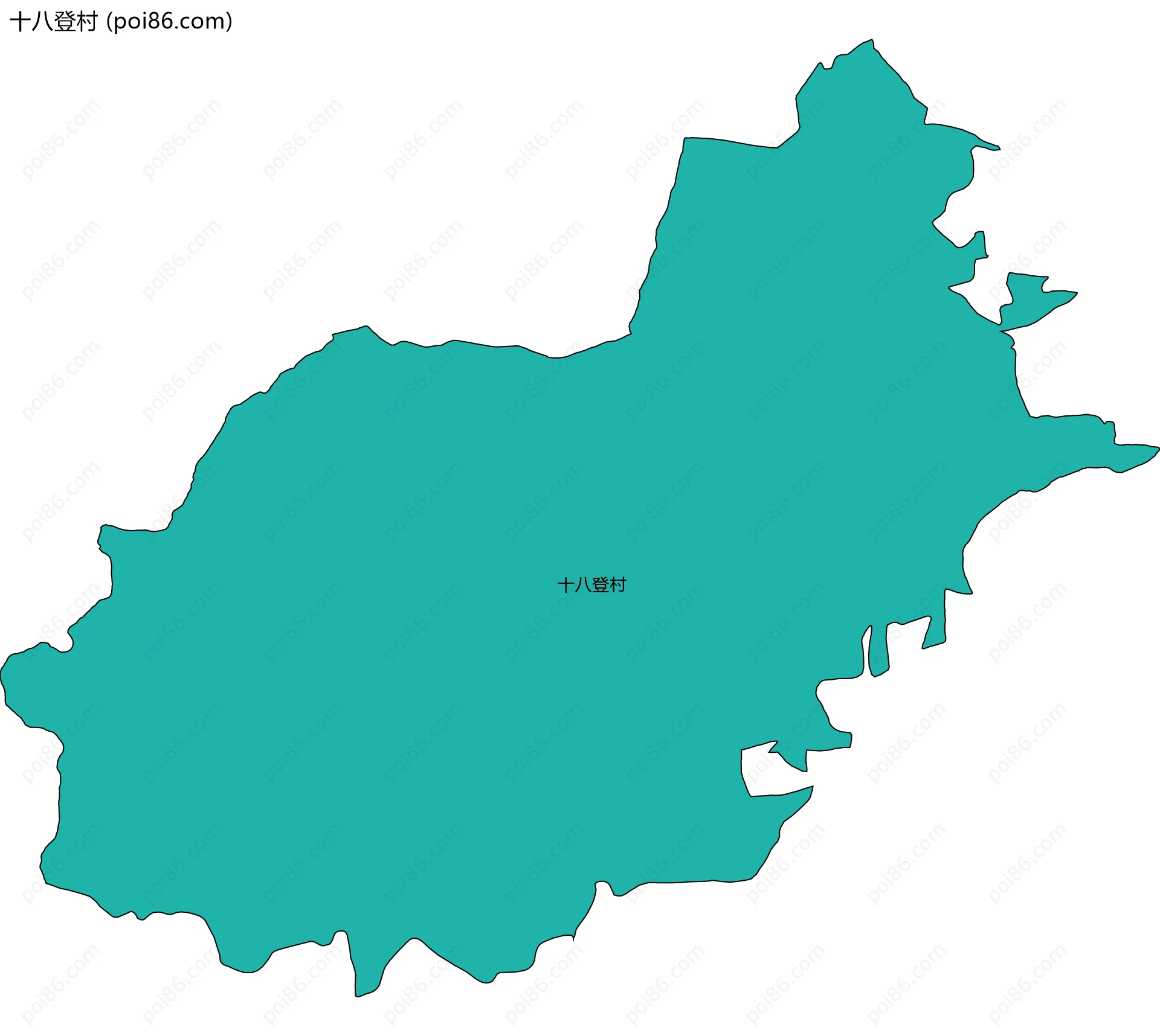 十八登村边界地图