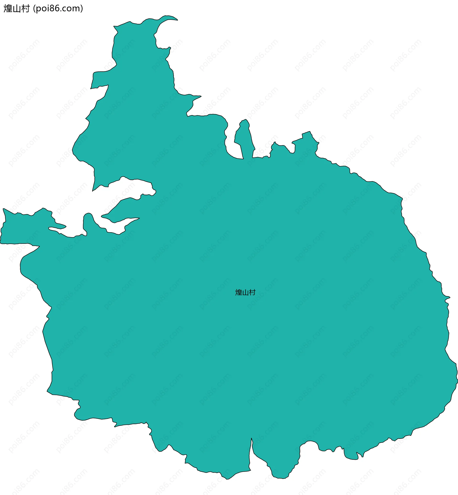 煌山村边界地图