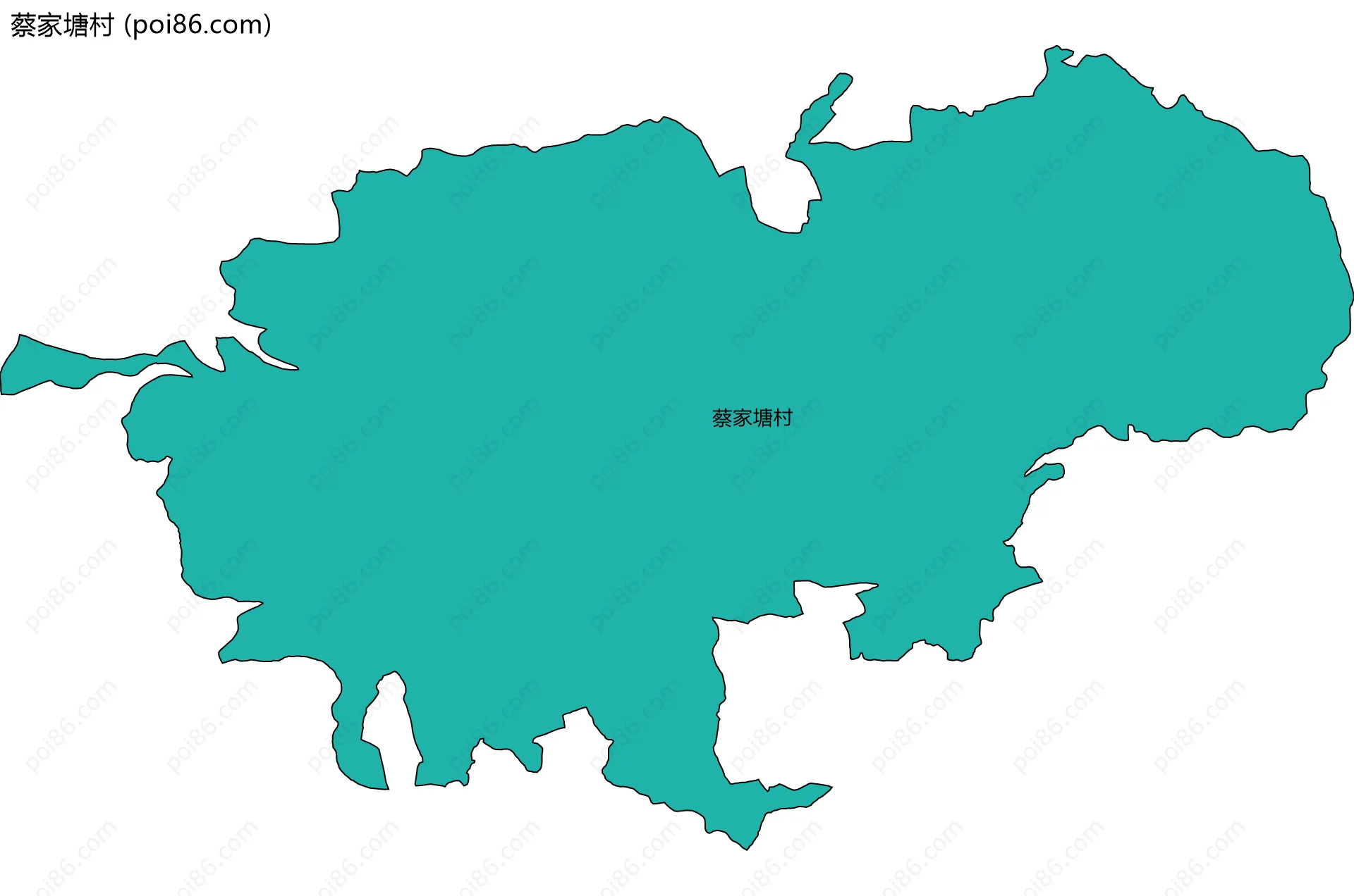 蔡家塘村边界地图