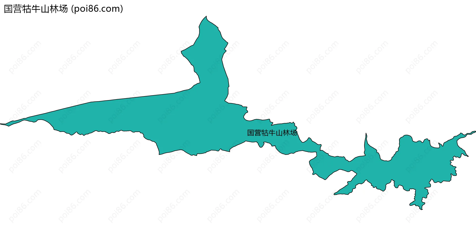 国营牯牛山林场边界地图