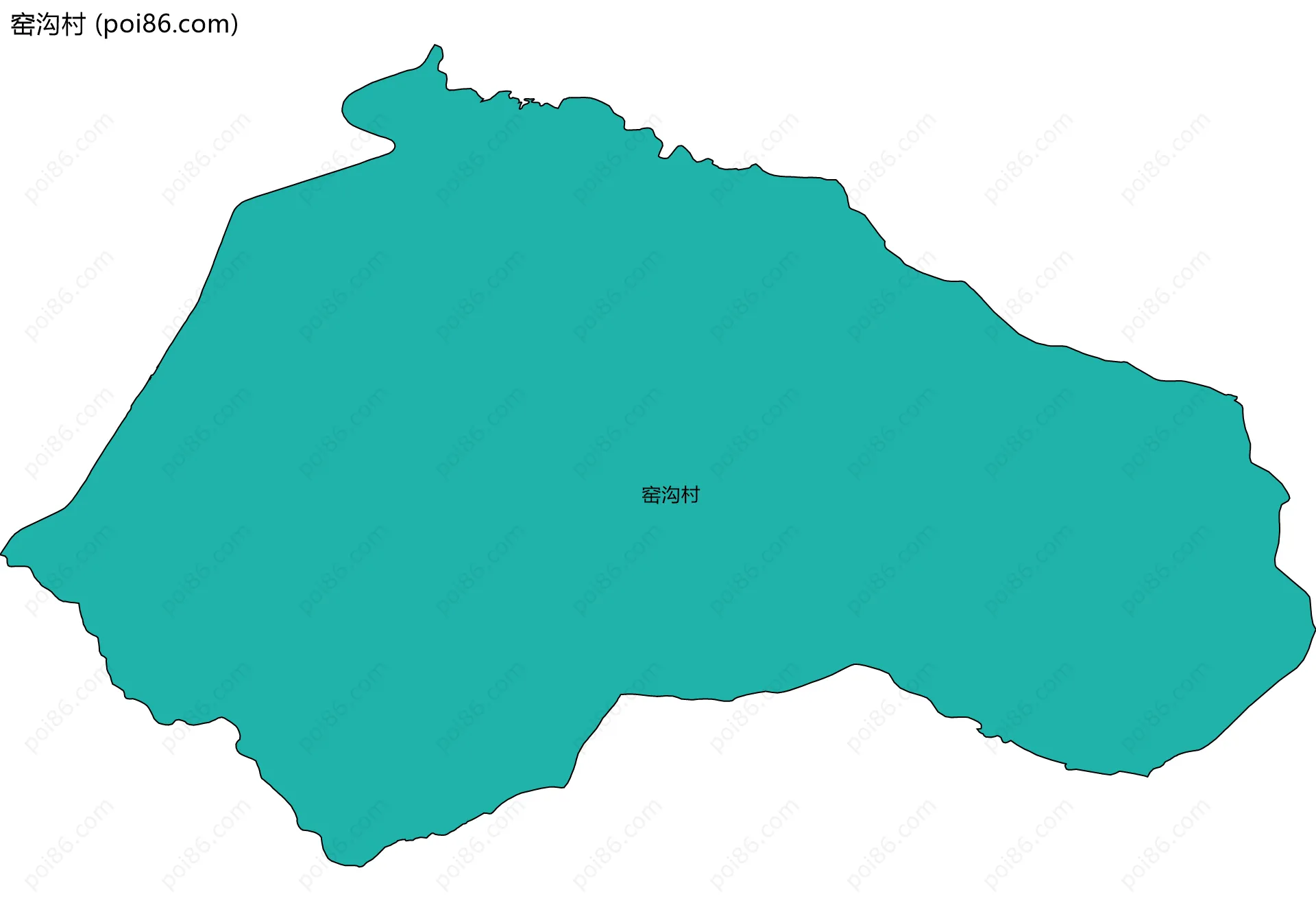 窑沟村边界地图