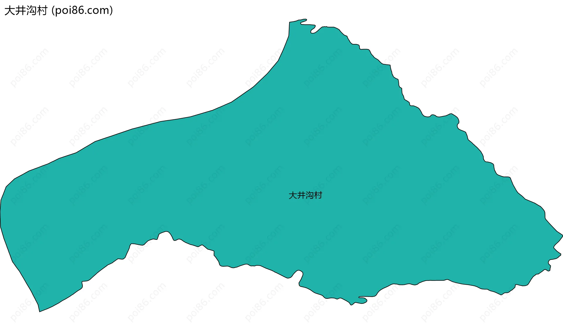 大井沟村边界地图