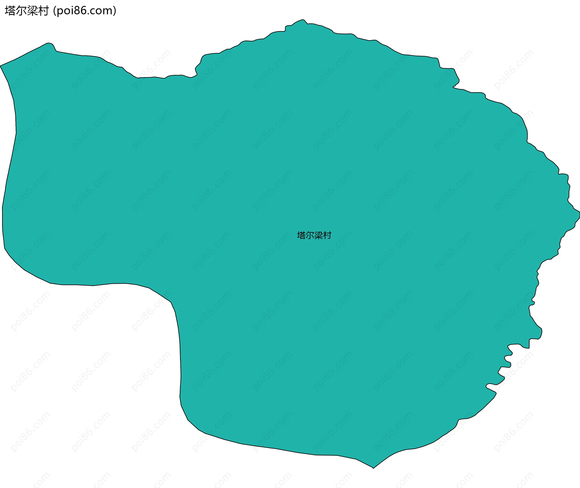 塔尔梁村边界地图