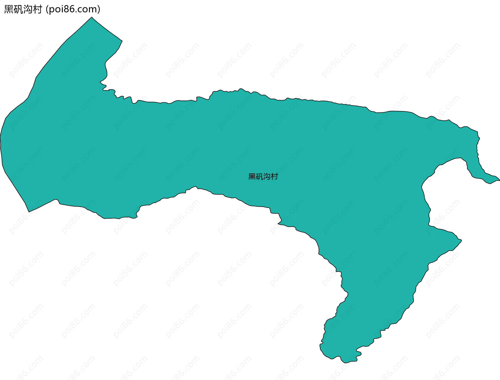 黑矾沟村边界地图