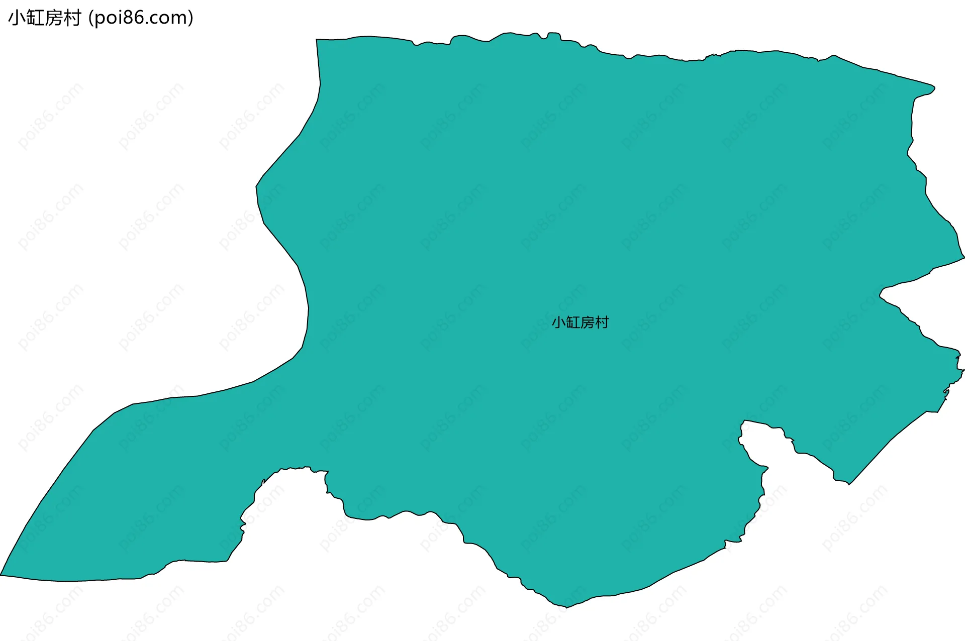 小缸房村边界地图