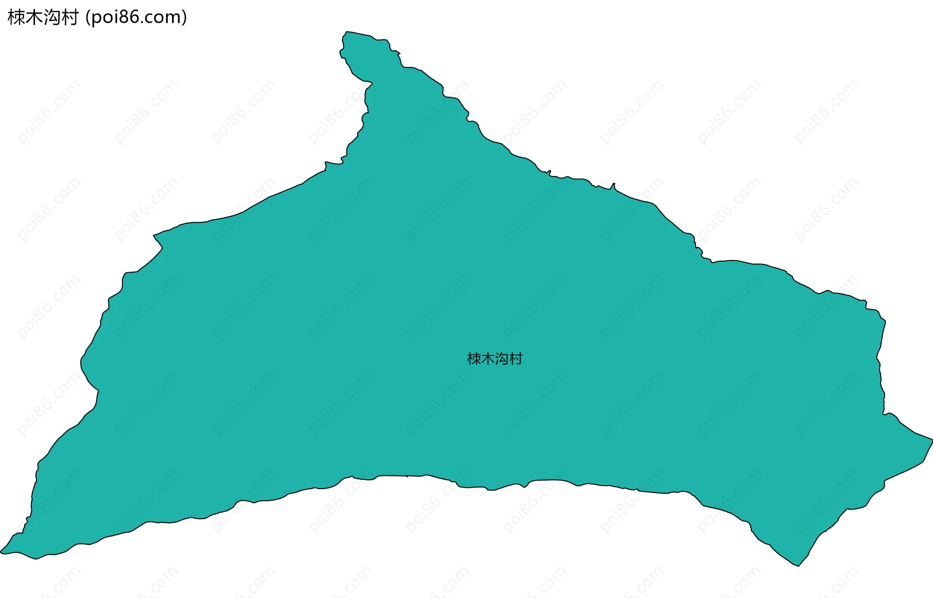 栜木沟村边界地图