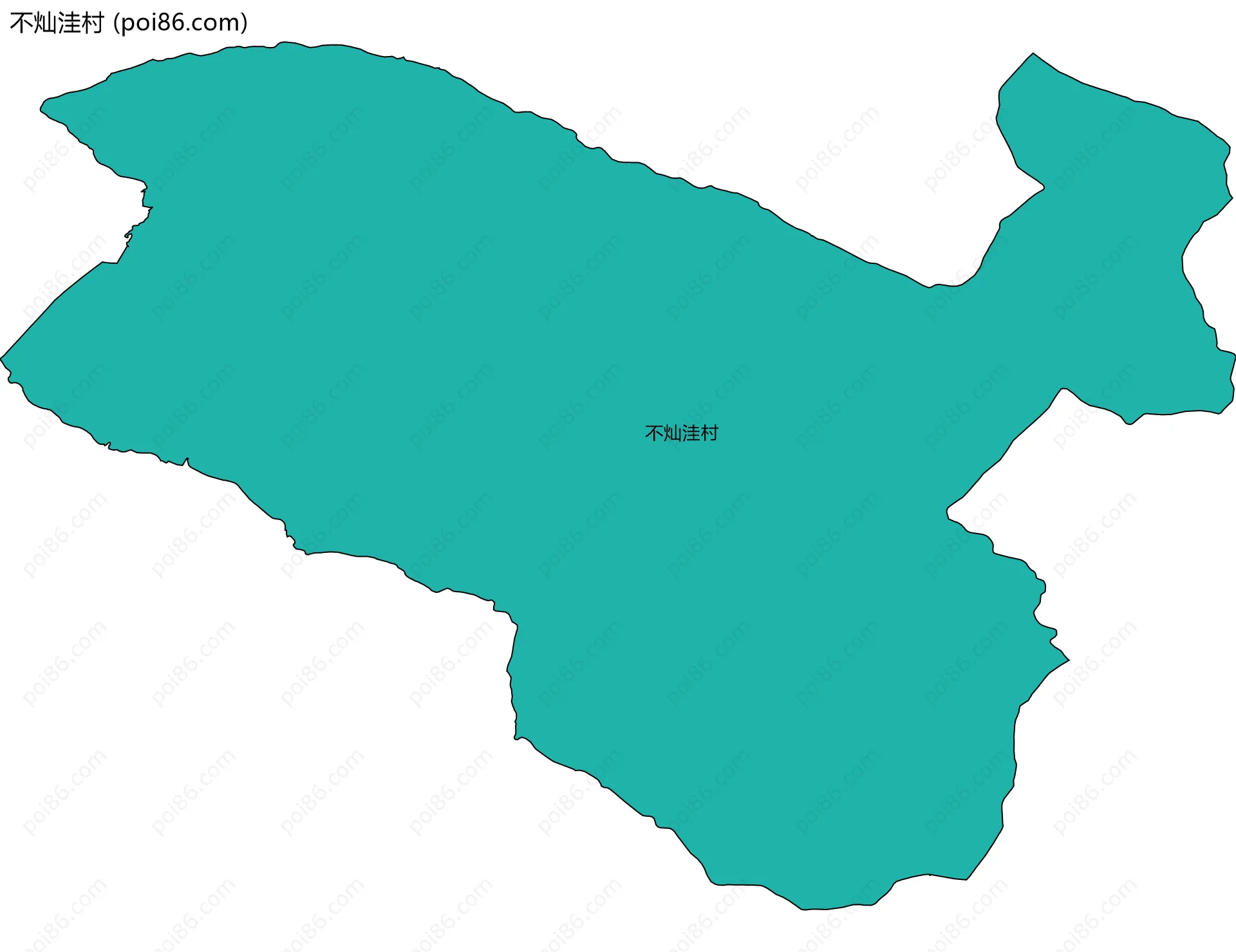 不灿洼村边界地图