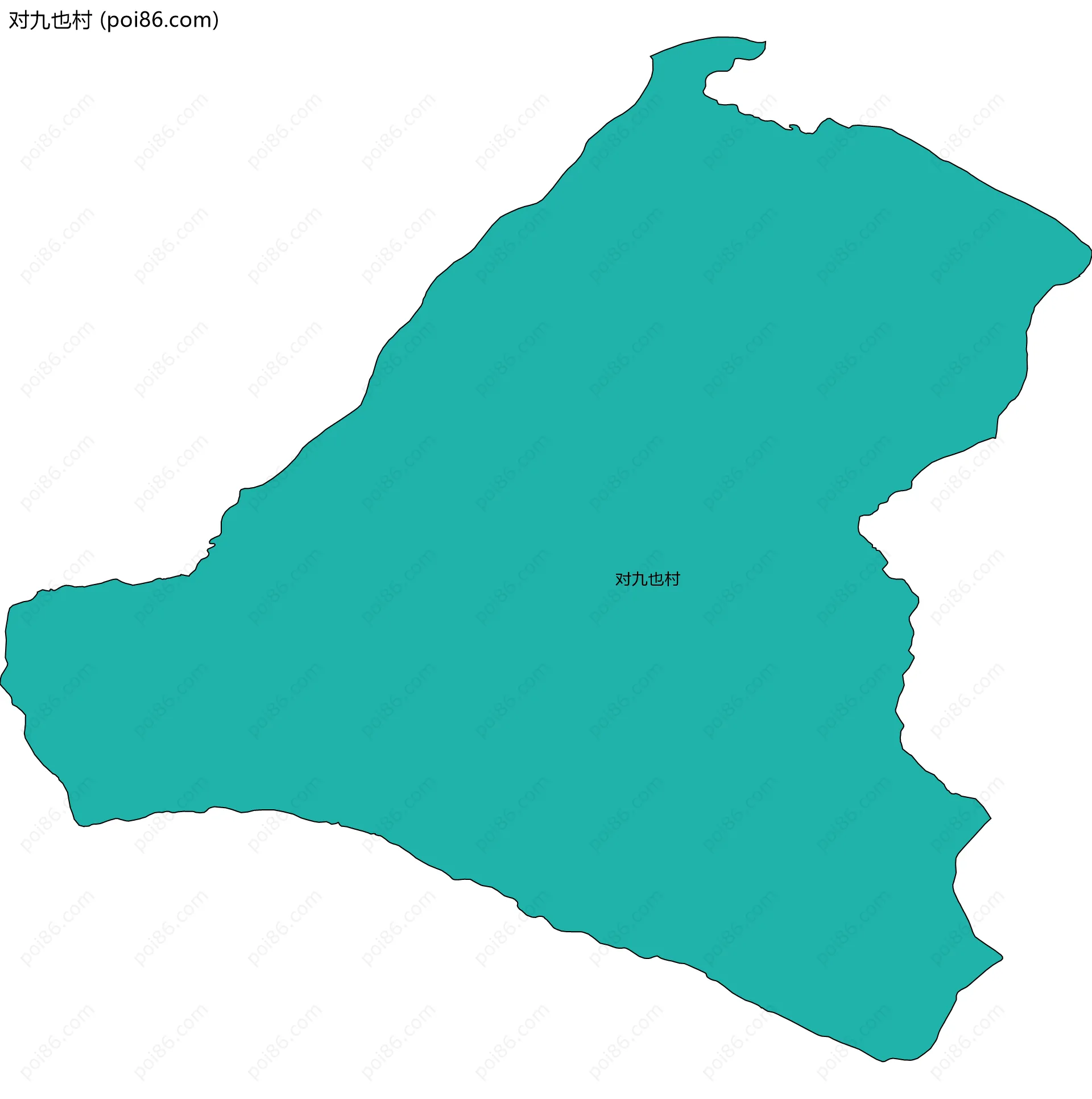 对九也村边界地图