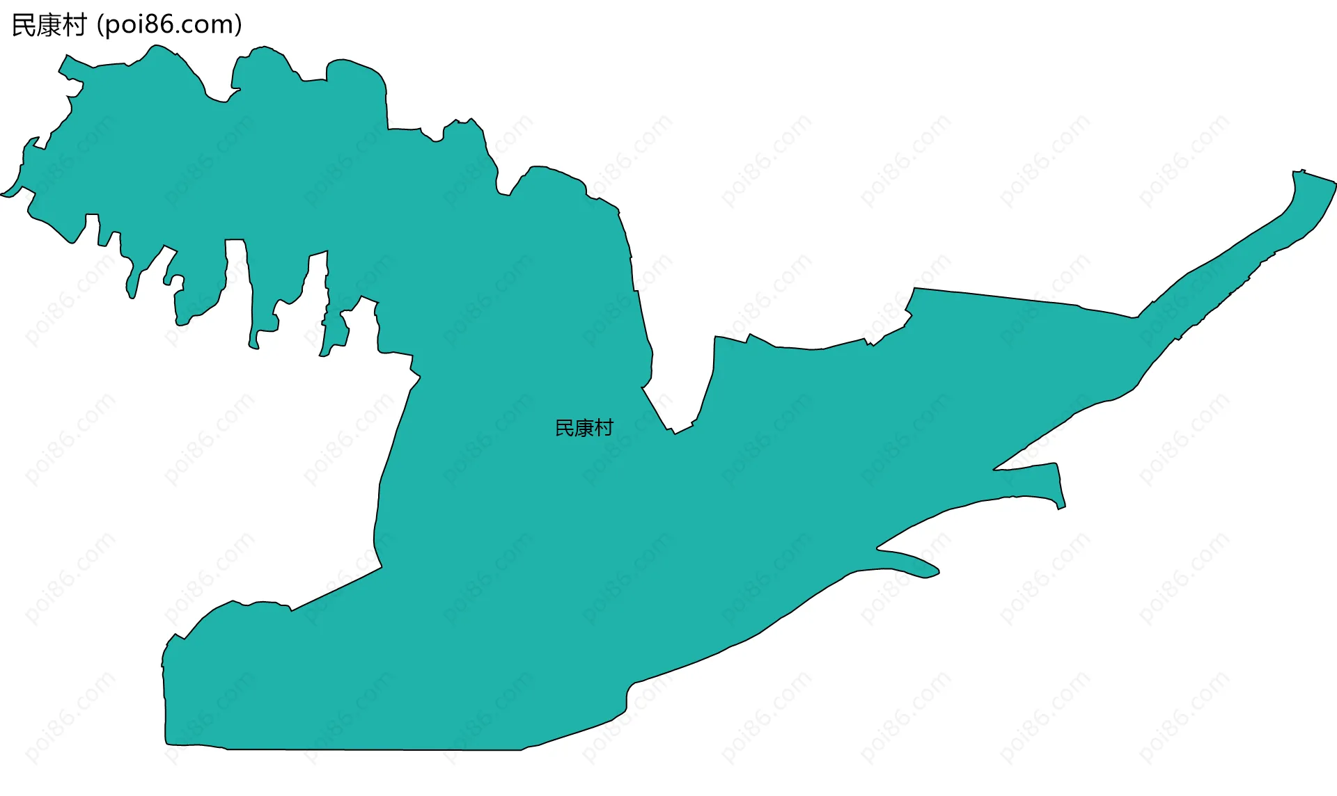民康村边界地图