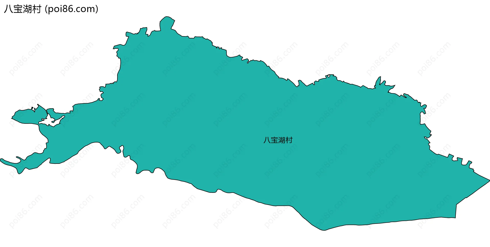 八宝湖村边界地图