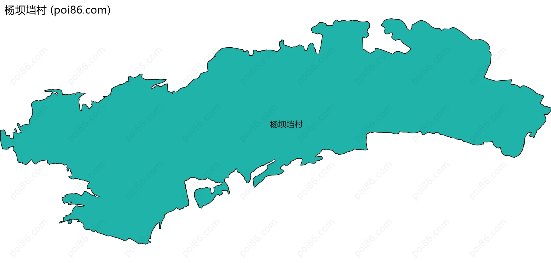 杨坝垱村边界地图