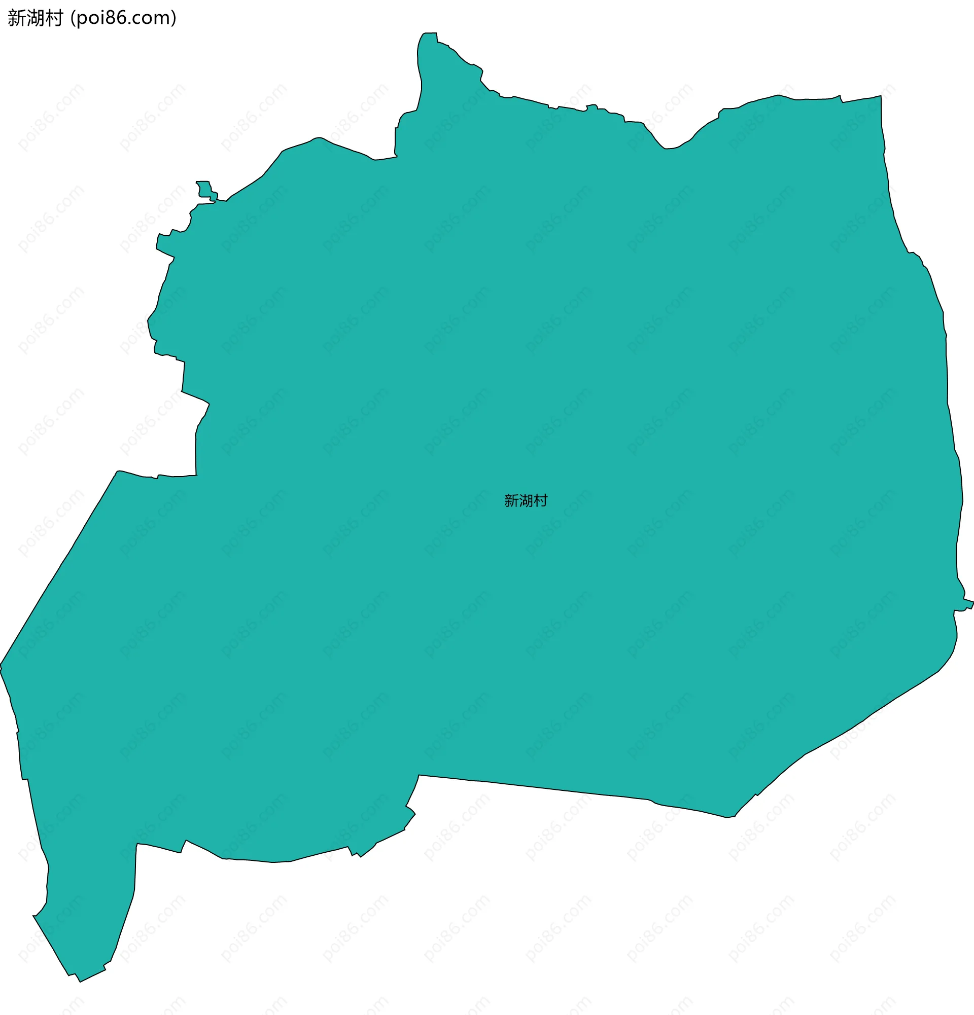 新湖村边界地图