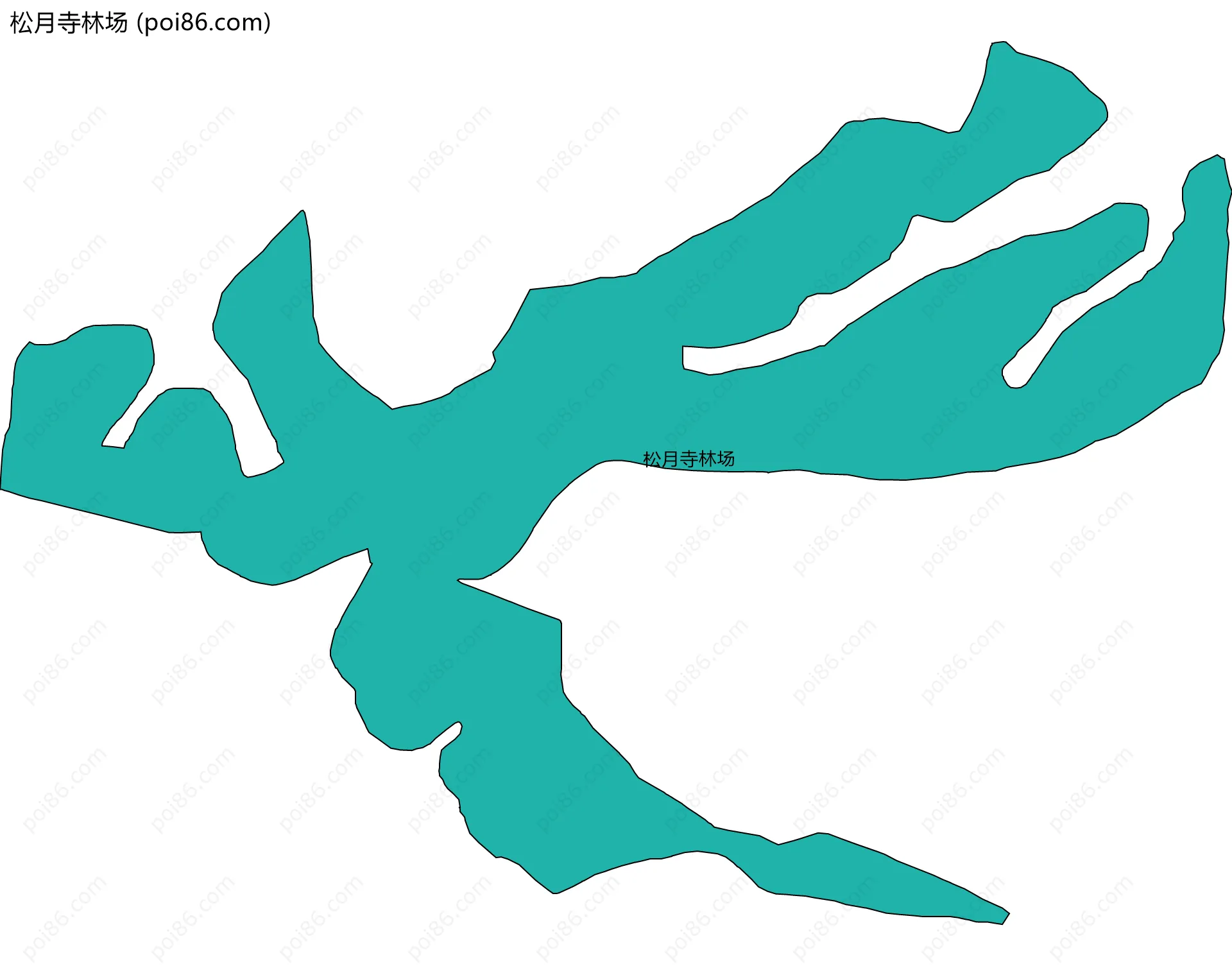 松月寺林场边界地图