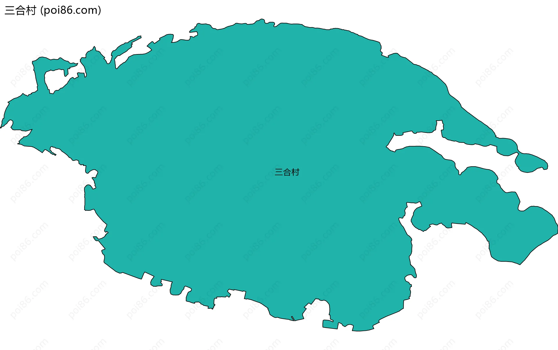 三合村边界地图