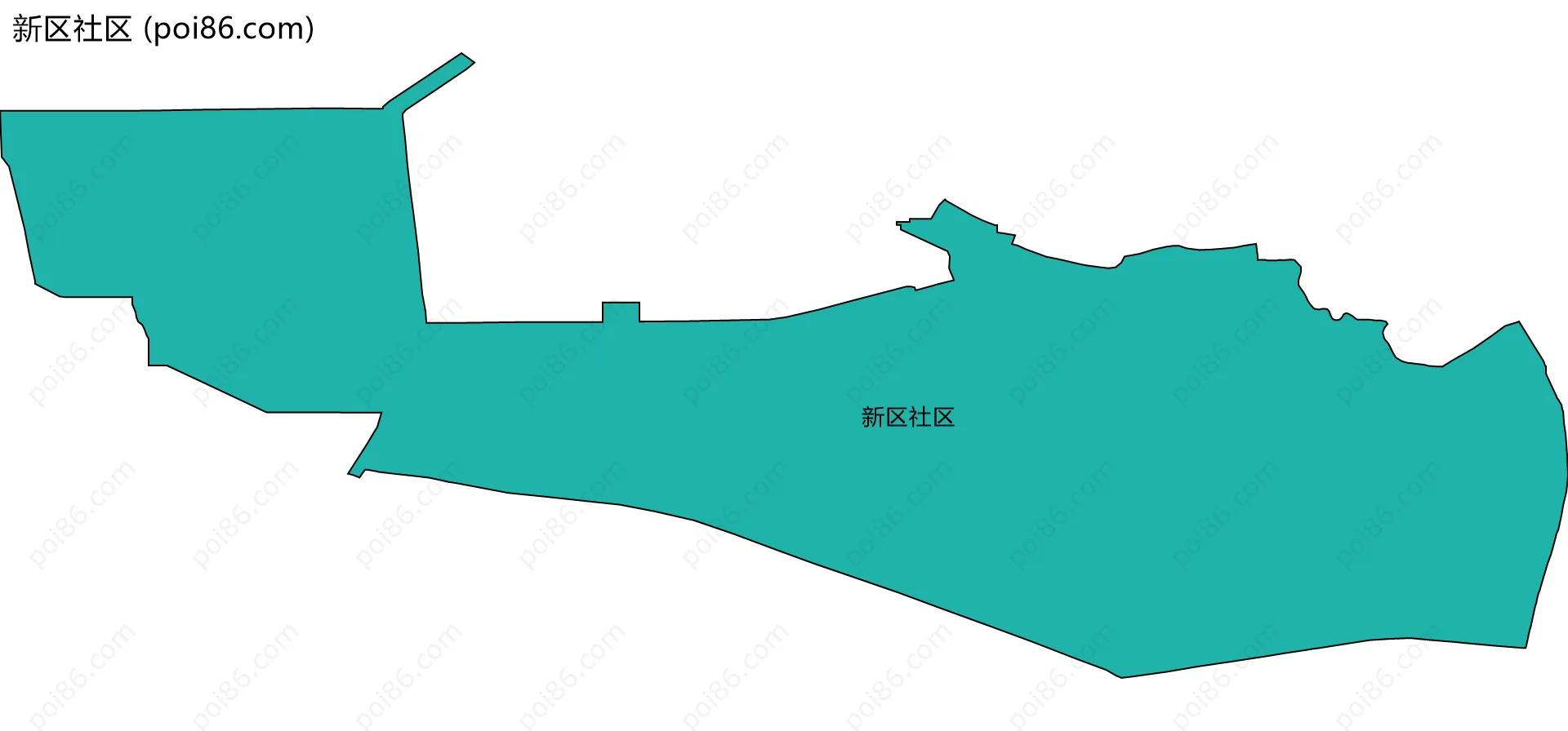 新区社区边界地图