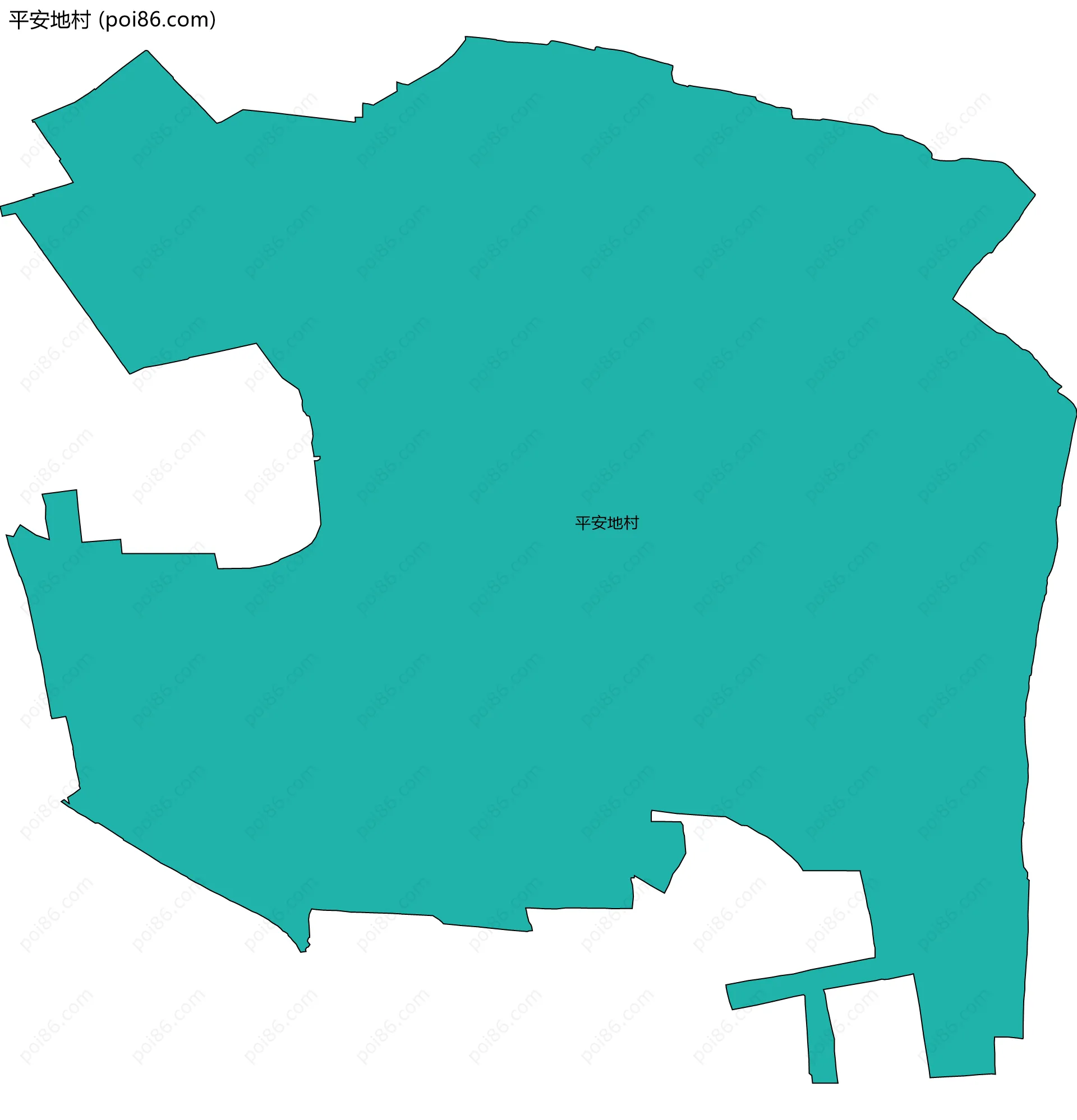 平安地村边界地图