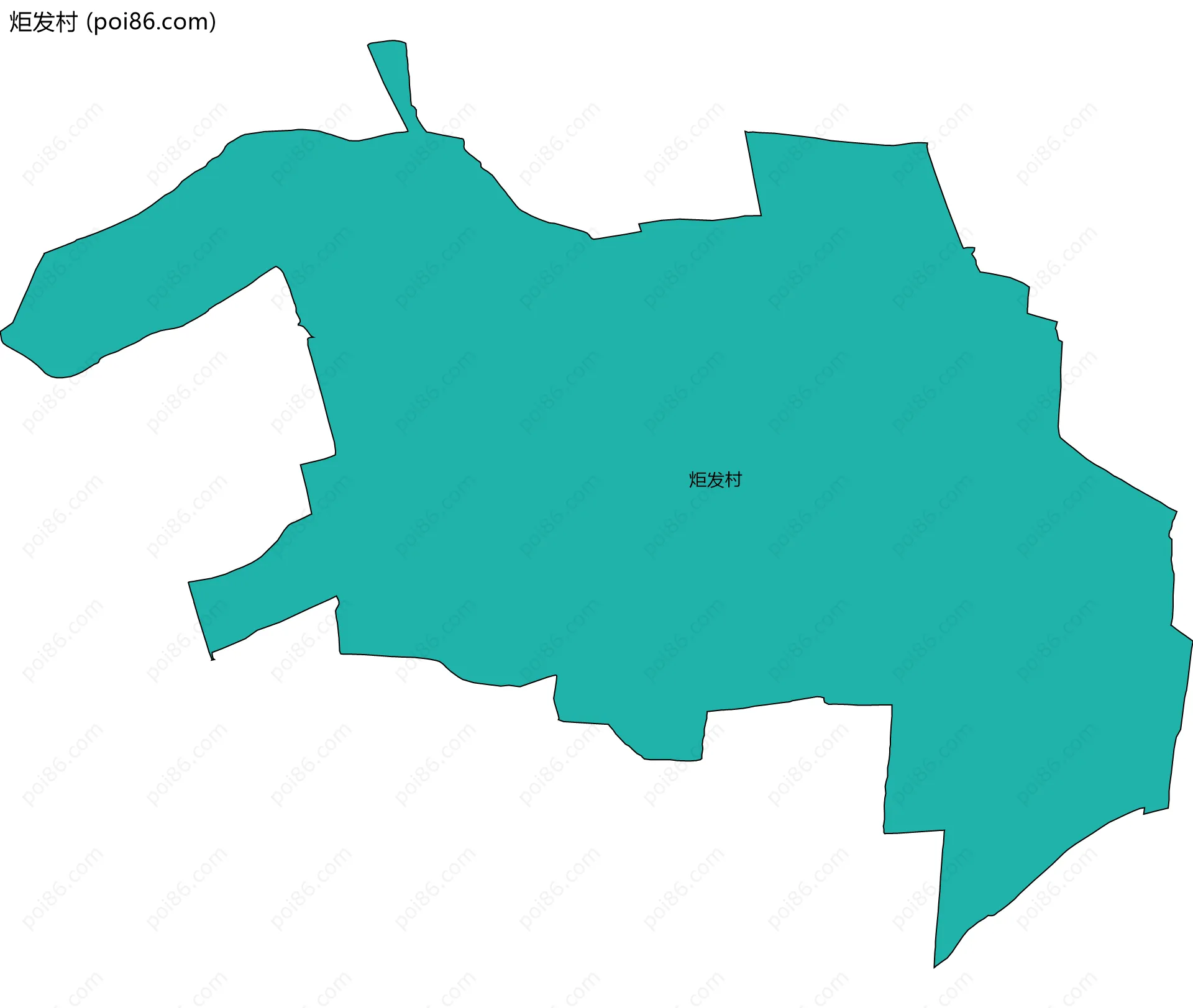 炬发村边界地图