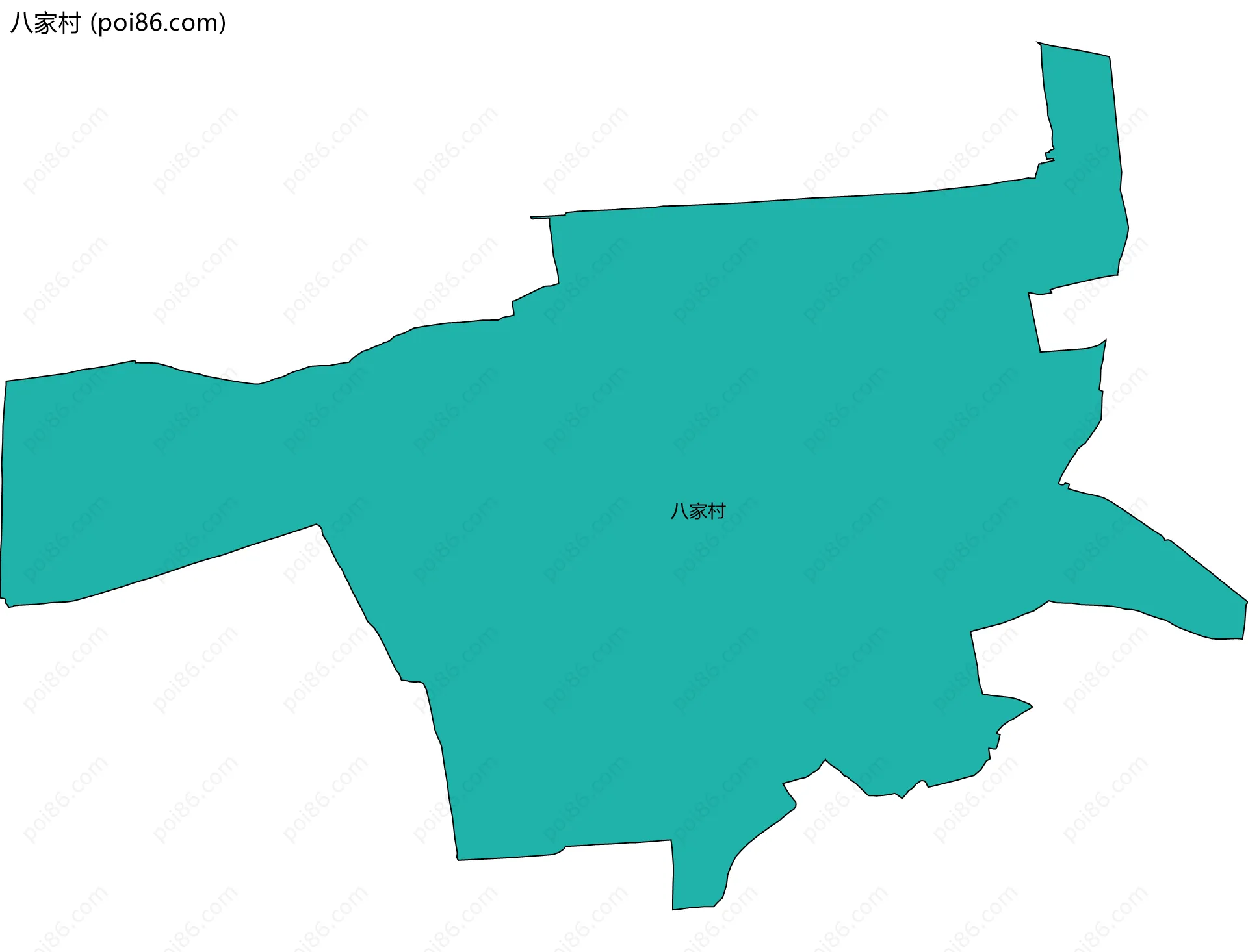八家村边界地图
