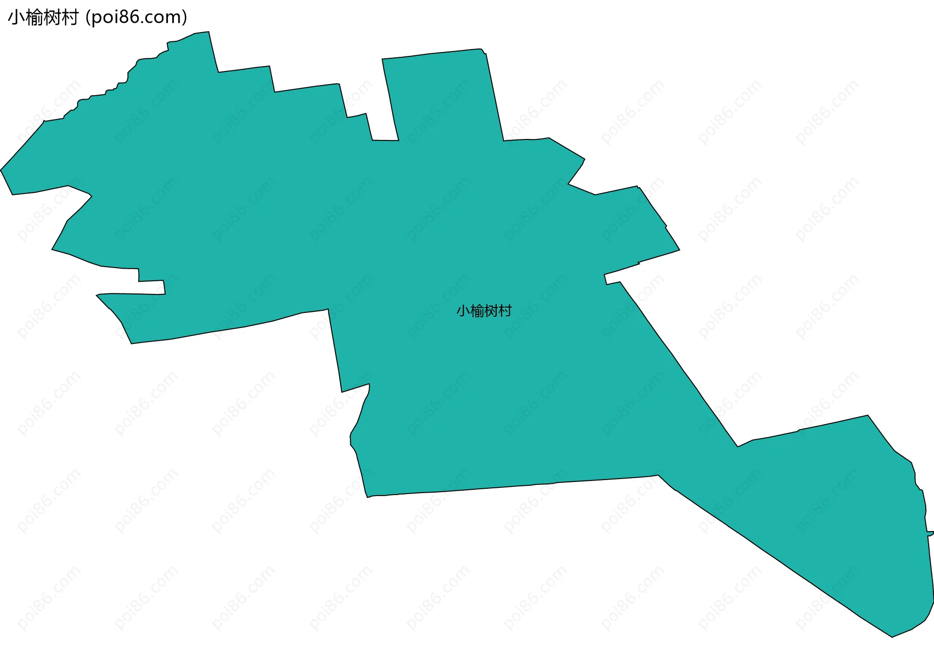 小榆树村边界地图