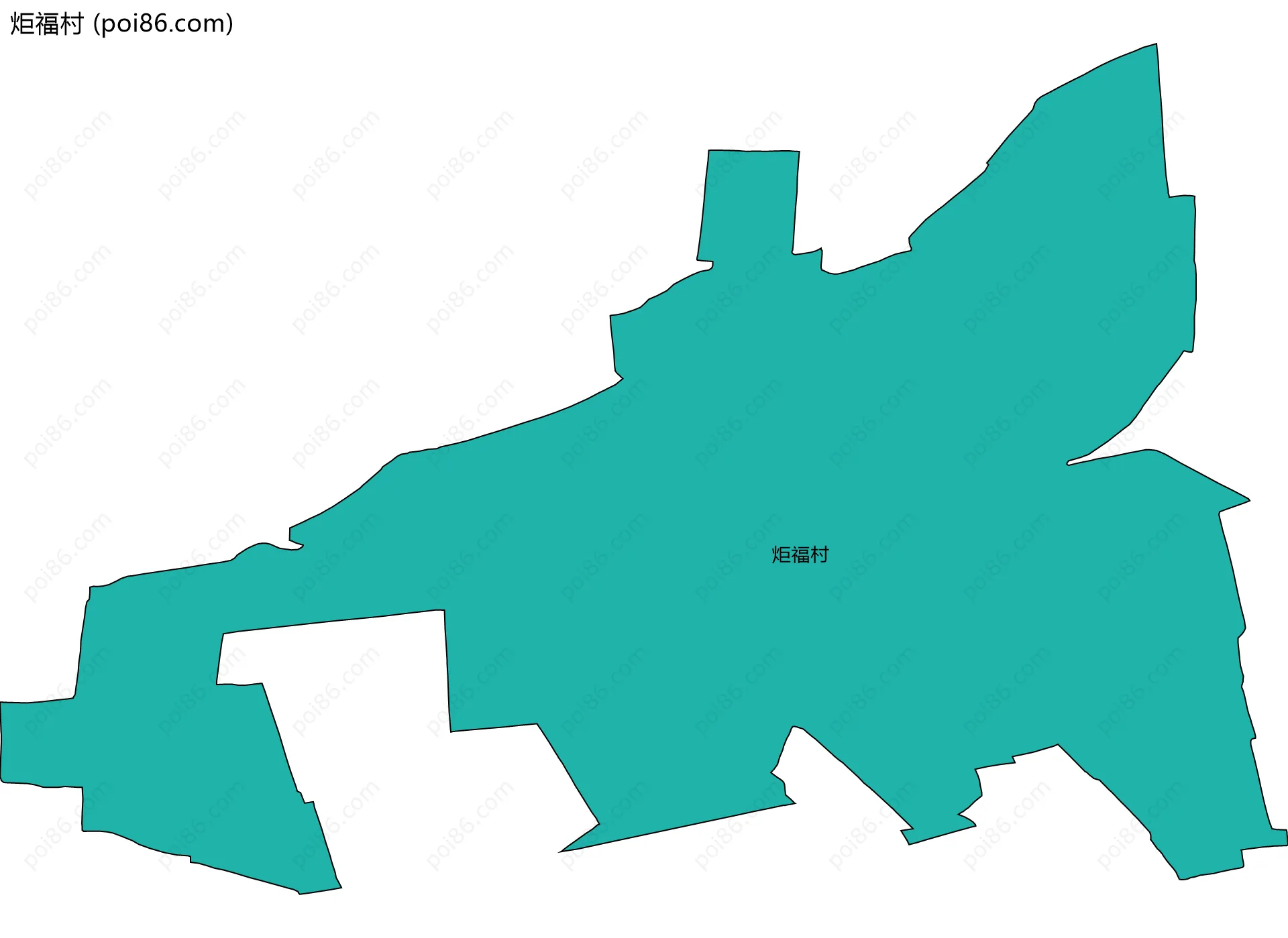 炬福村边界地图